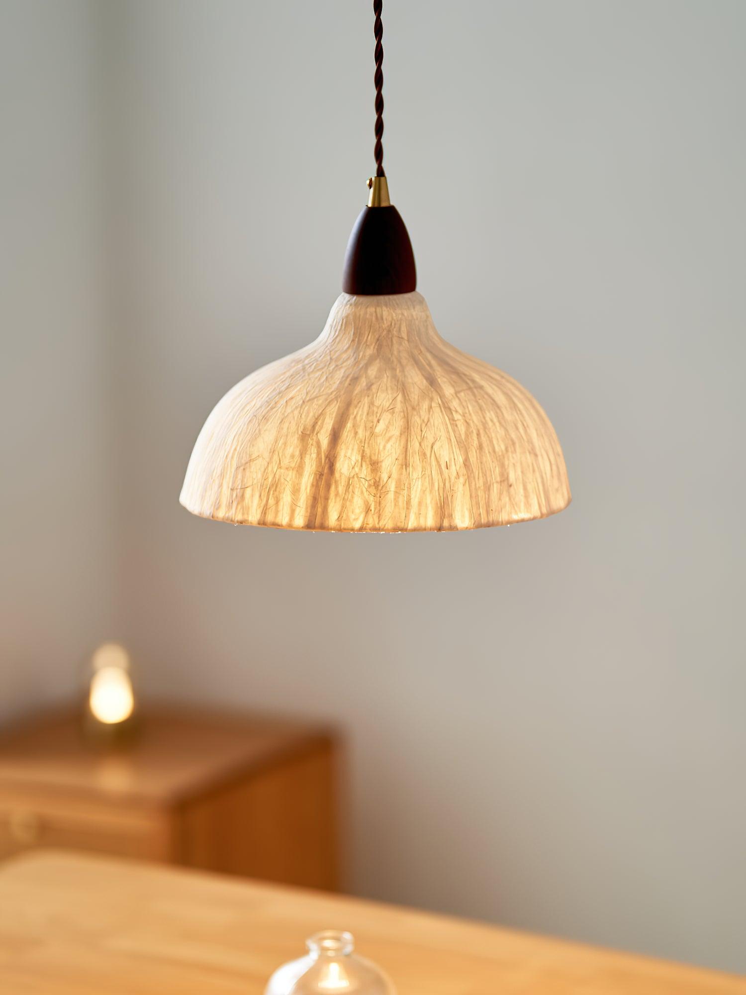 Vellara Papier Holz Pendelleuchte-Letslighting