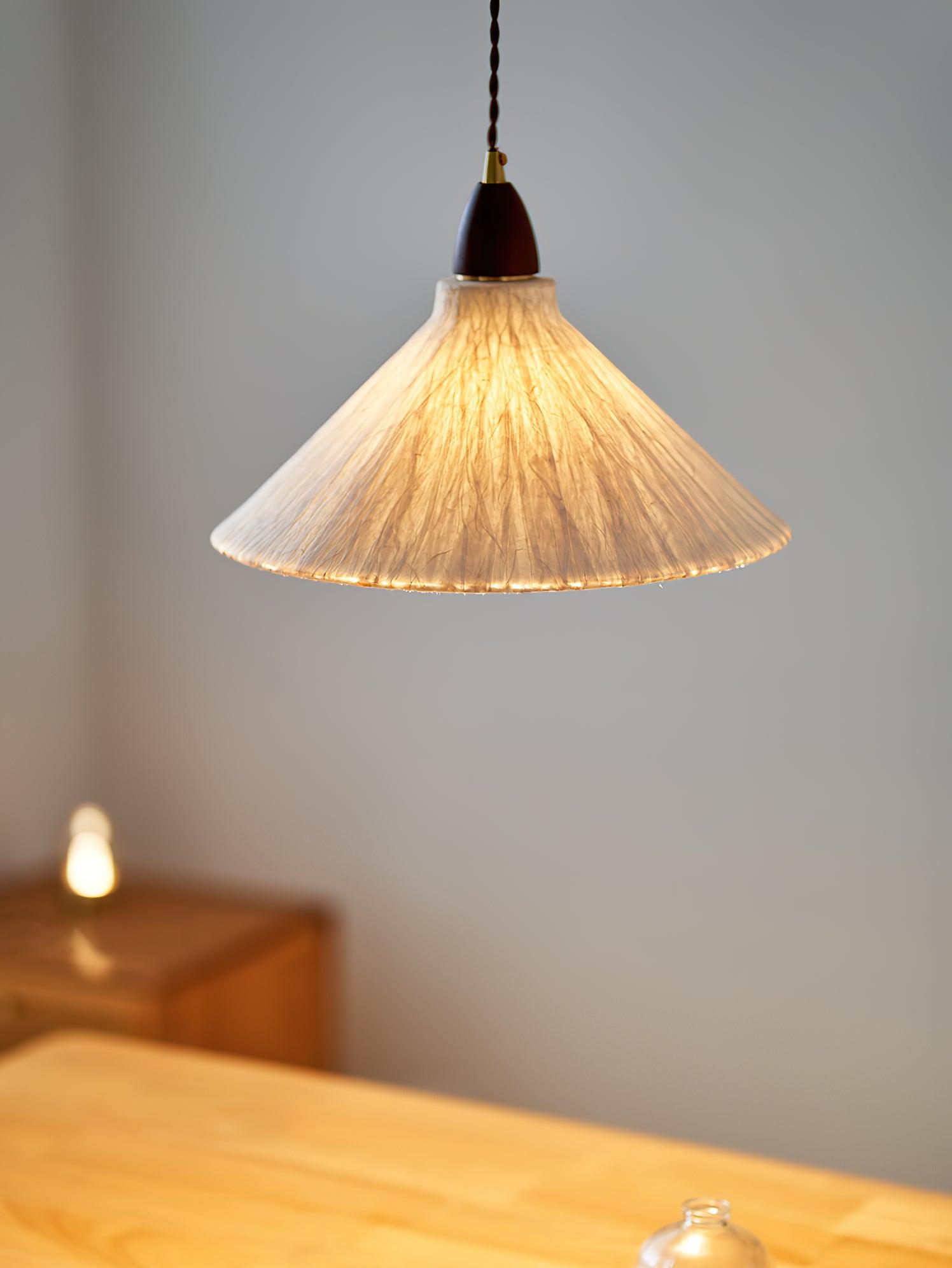 Vellara Papier Holz Pendelleuchte-Letslighting