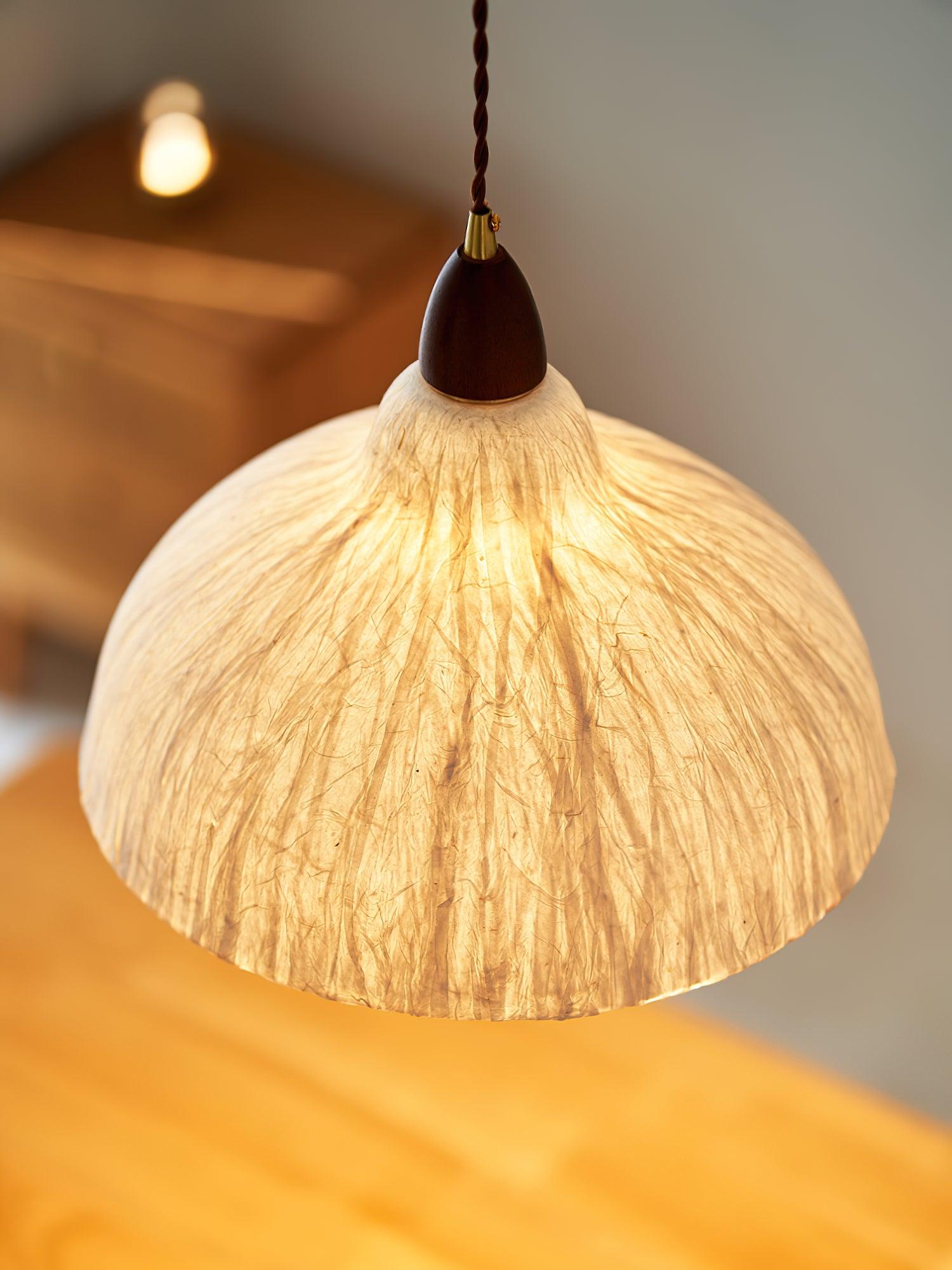Vellara Papier Holz Pendelleuchte-Letslighting