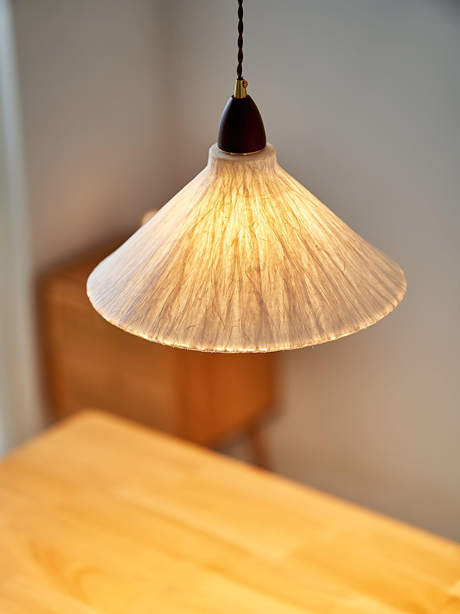 Vellara Papier Holz Pendelleuchte-Letslighting