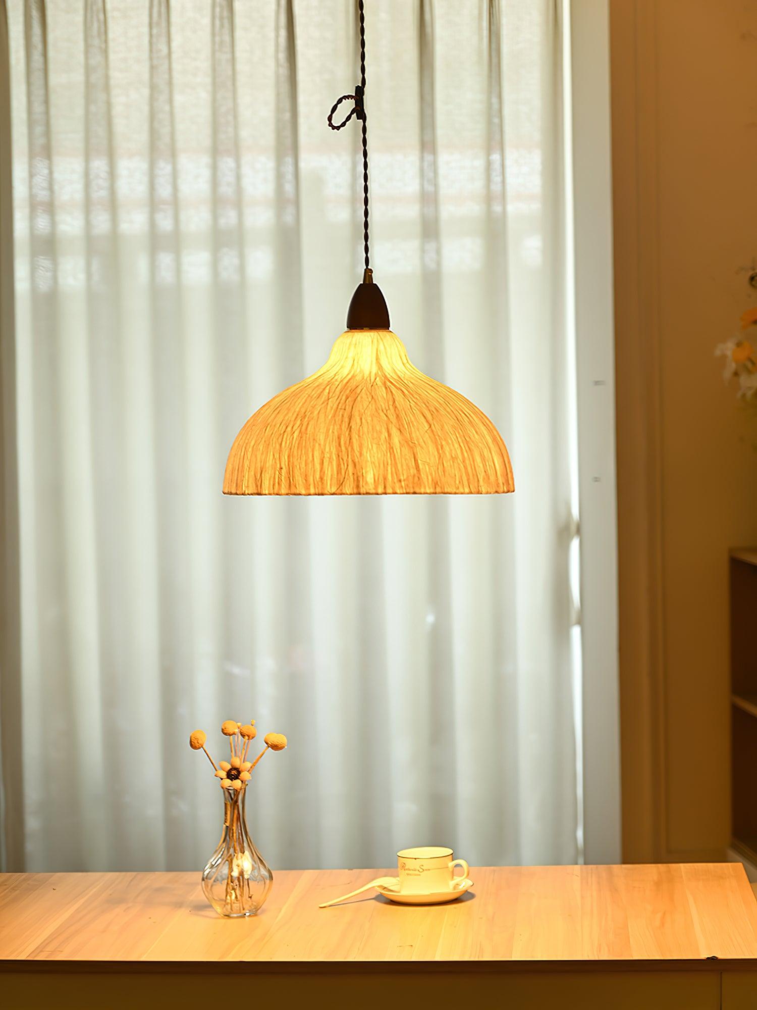 Vellara Papier Holz Pendelleuchte-Letslighting