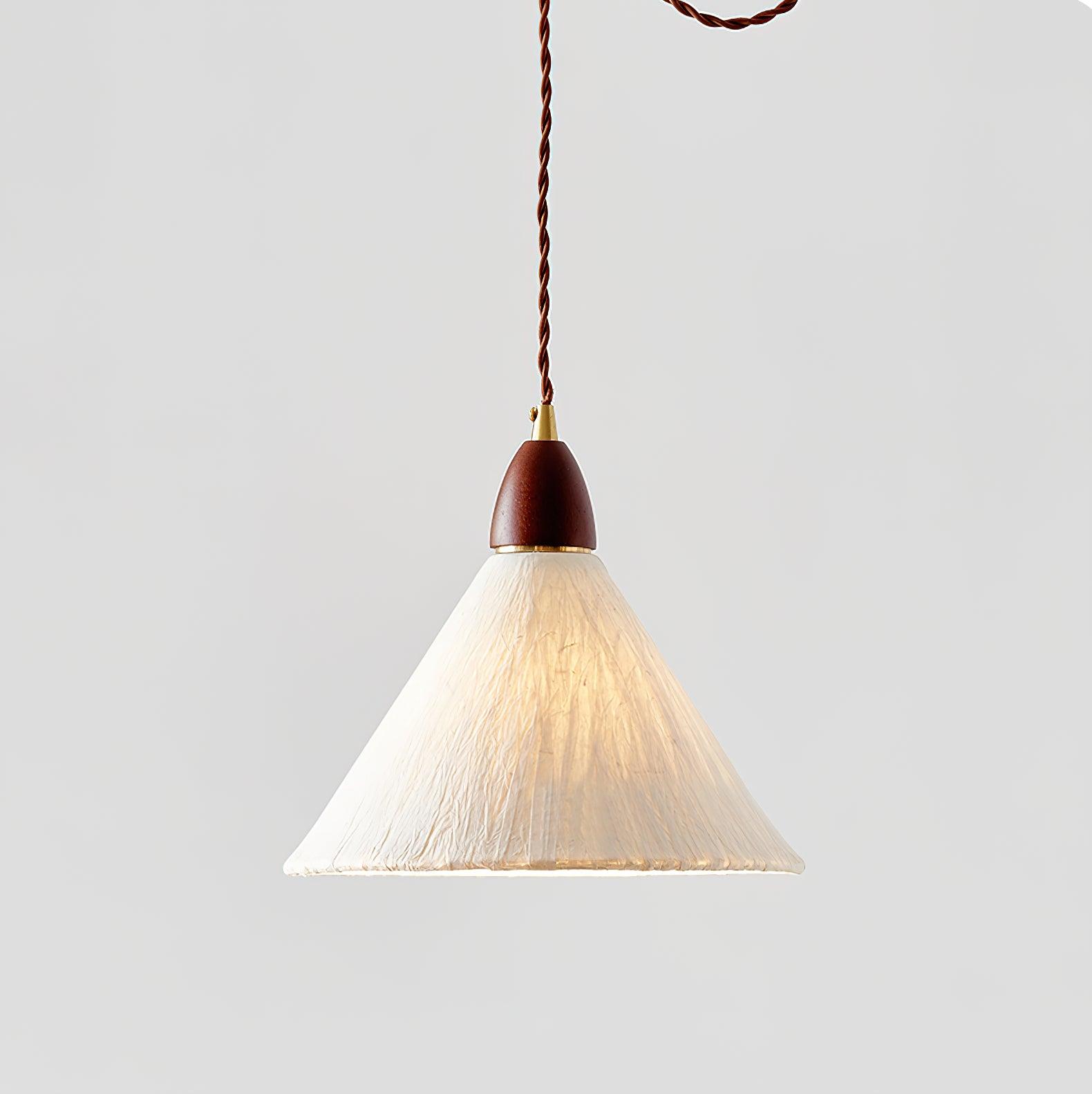 Vellara Papier Holz Pendelleuchte-Letslighting