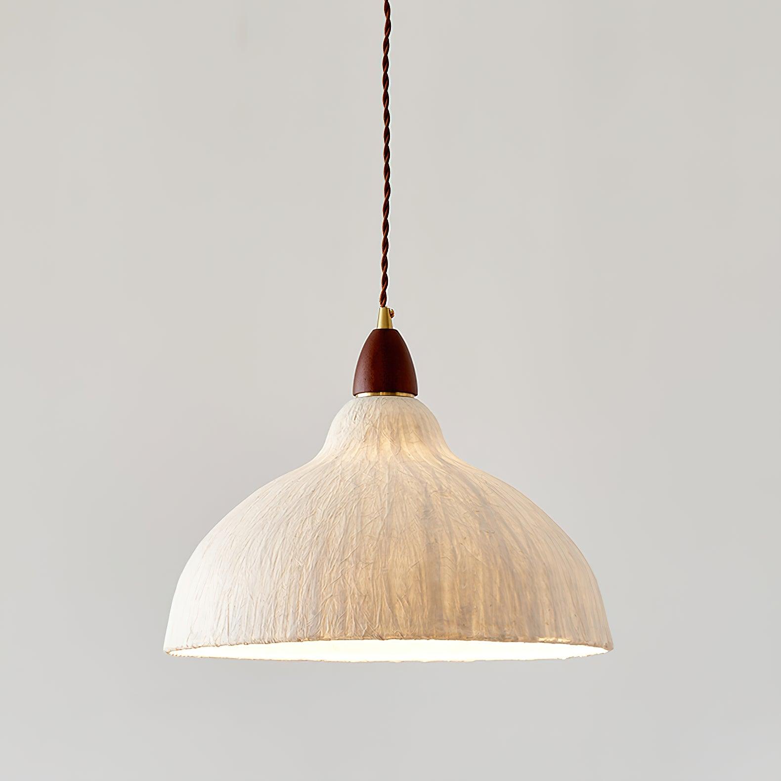 Vellara Papier Holz Pendelleuchte-Letslighting