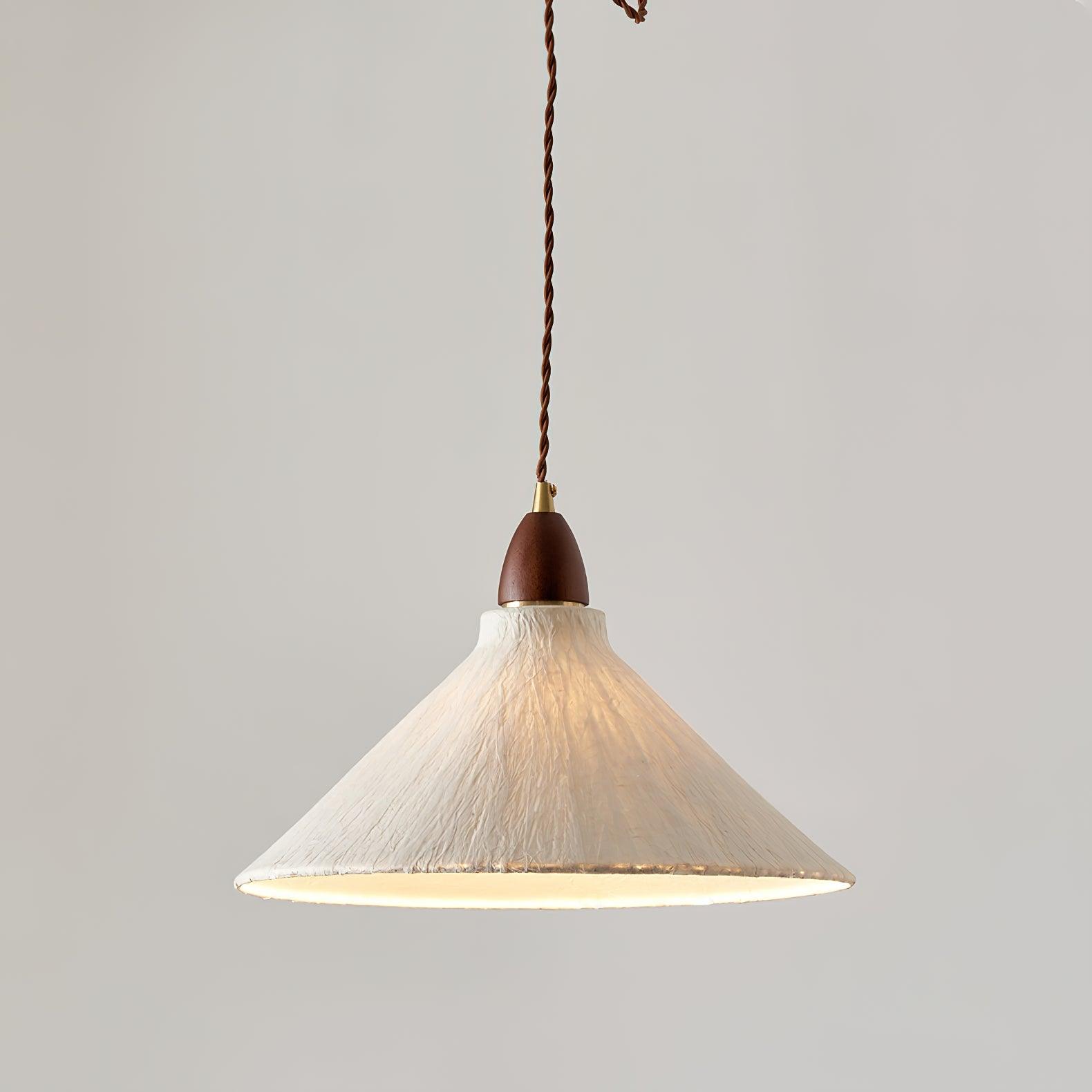 Vellara Papier Holz Pendelleuchte-Letslighting
