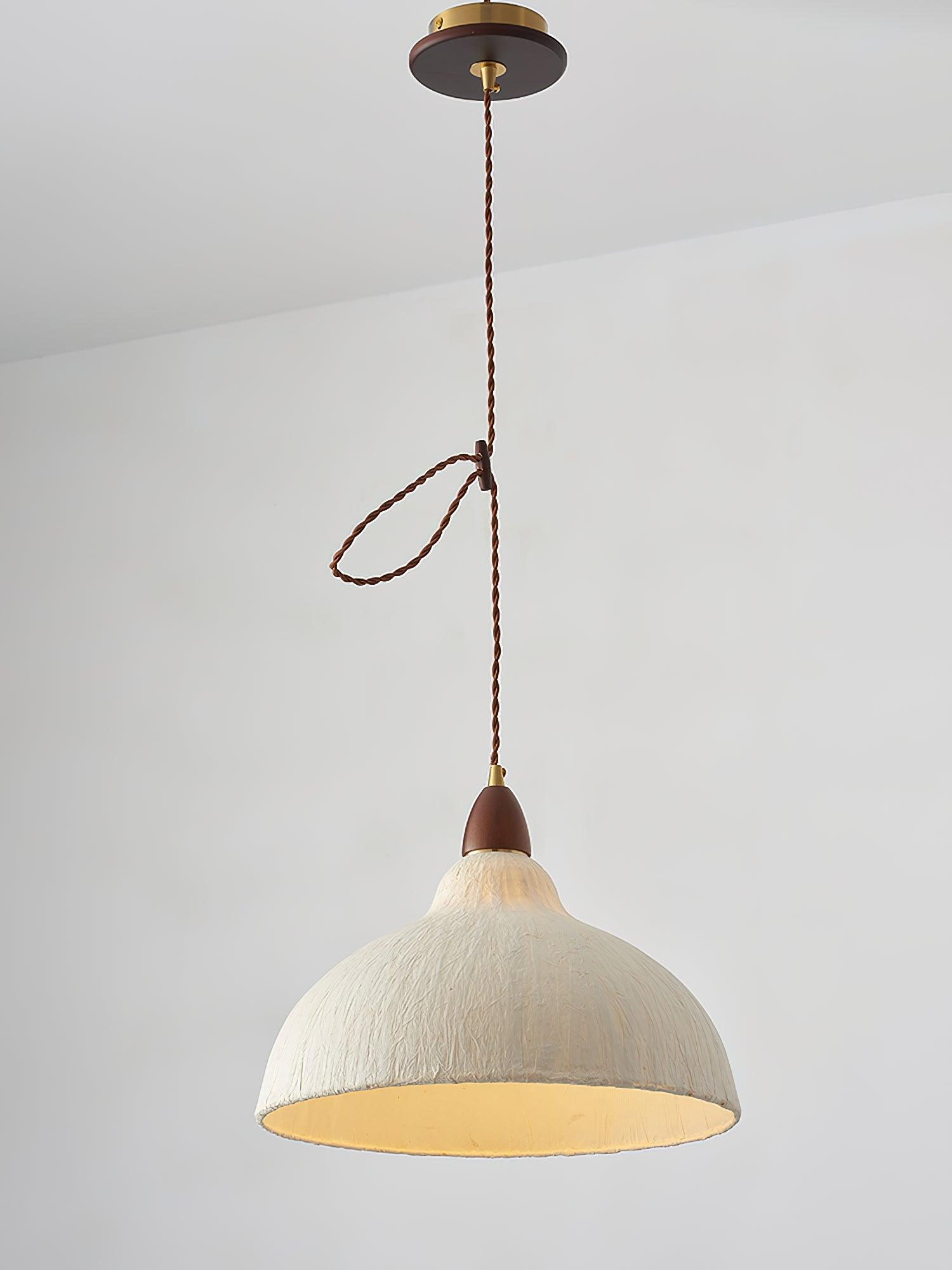 Vellara Papier Holz Pendelleuchte-Letslighting