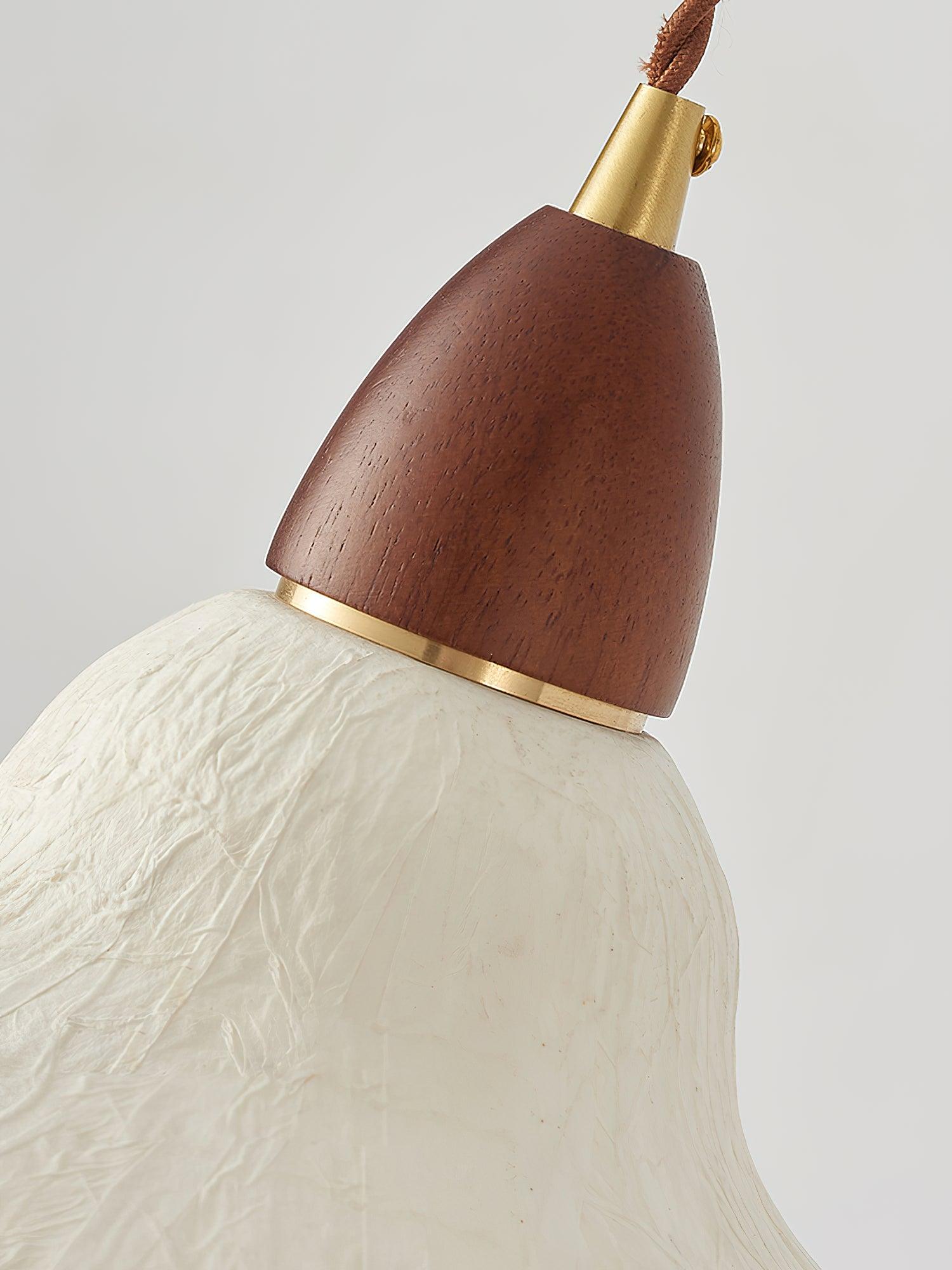 Vellara Papier Holz Pendelleuchte-Letslighting