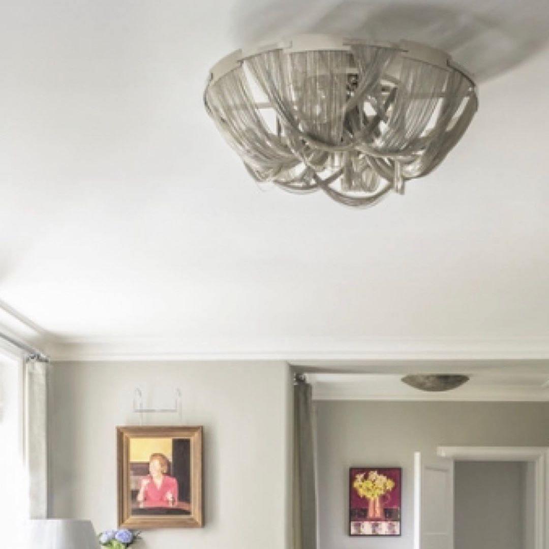 Lustra Deckenleuchte Quaste Aluminium Kette Nickel Rahmen-Letslighting