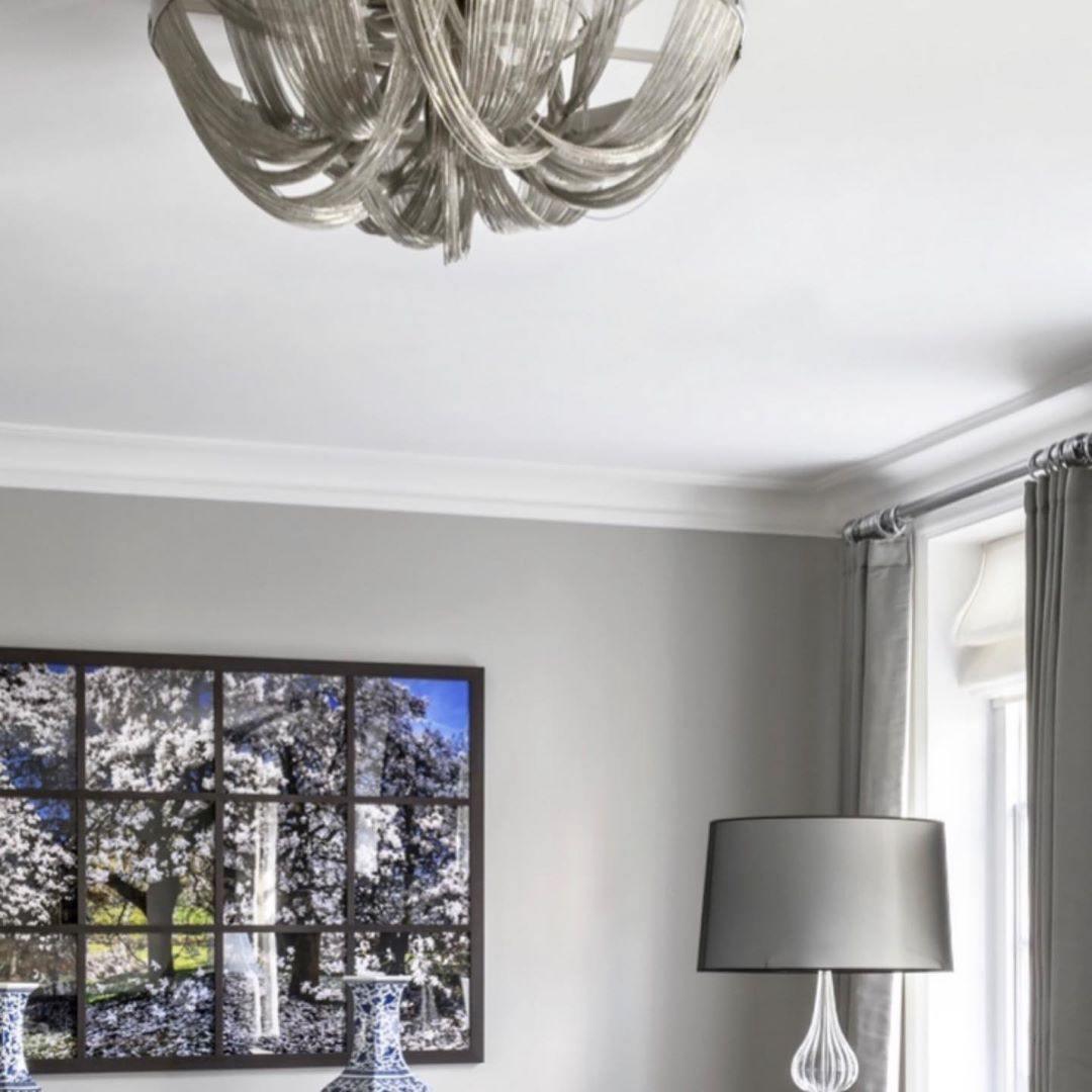 Lustra Deckenleuchte Quaste Aluminium Kette Nickel Rahmen-Letslighting