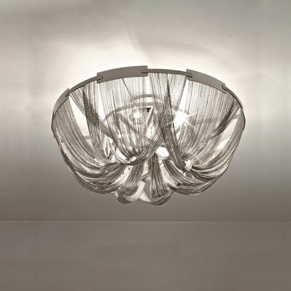 Lustra Deckenleuchte Quaste Aluminium Kette Nickel Rahmen-Letslighting