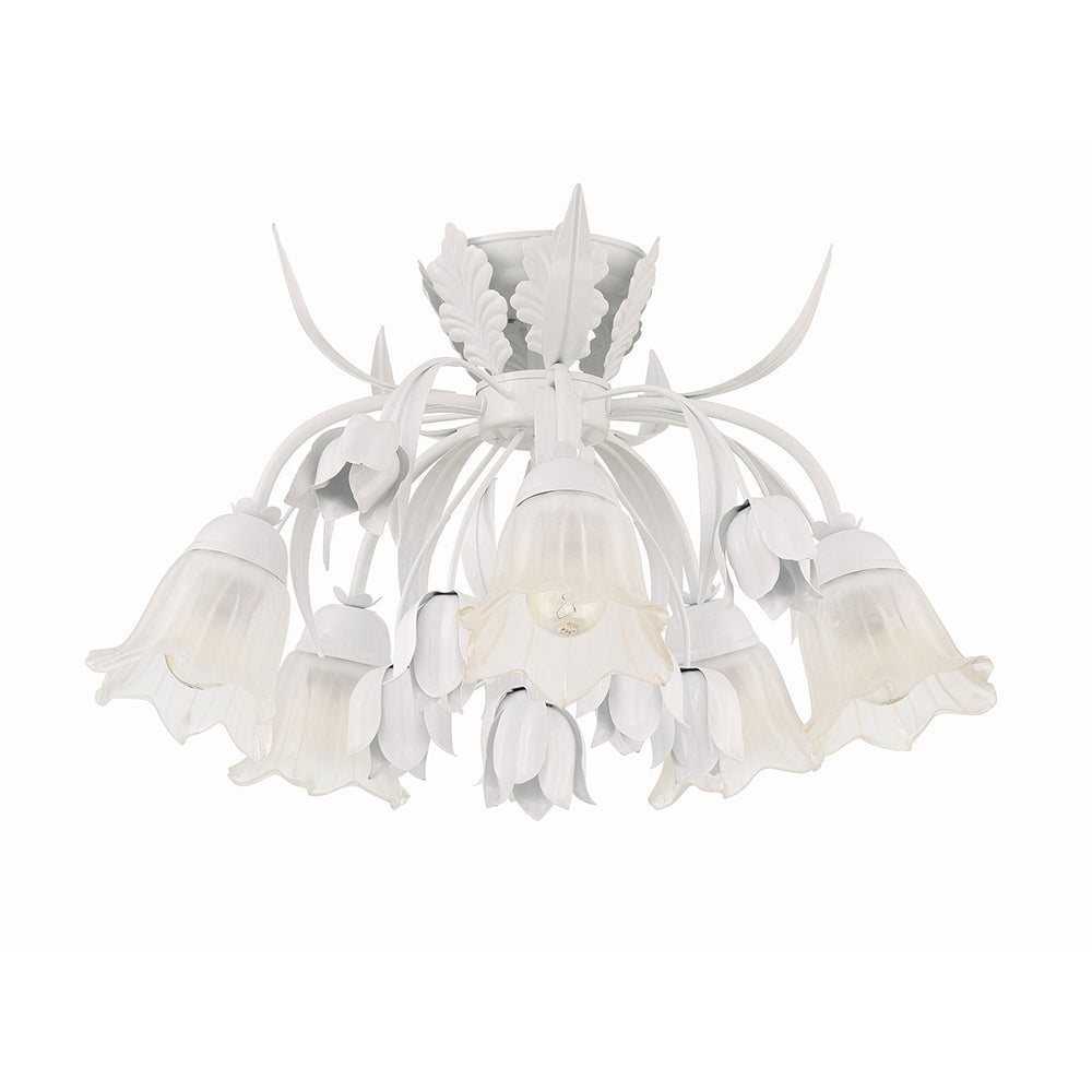 Veshael Elegance Art Deckenleuchte aus Rosenglas-Letslighting