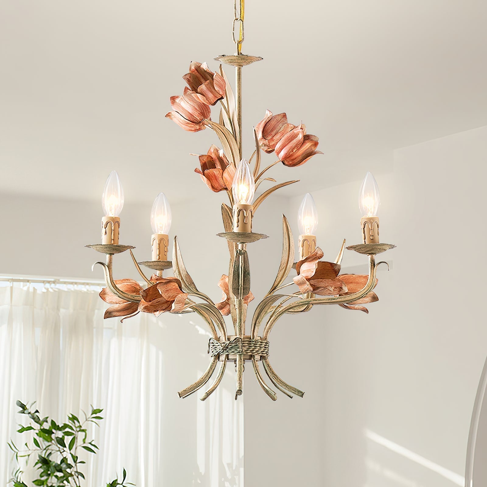 Cacaryra Klassische Kunst Salbei Rose Kronleuchter-Letslighting