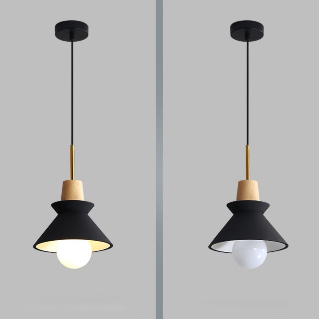 Solara Pendelleuchte Holz Nordic Minimalistisch-Letslighting