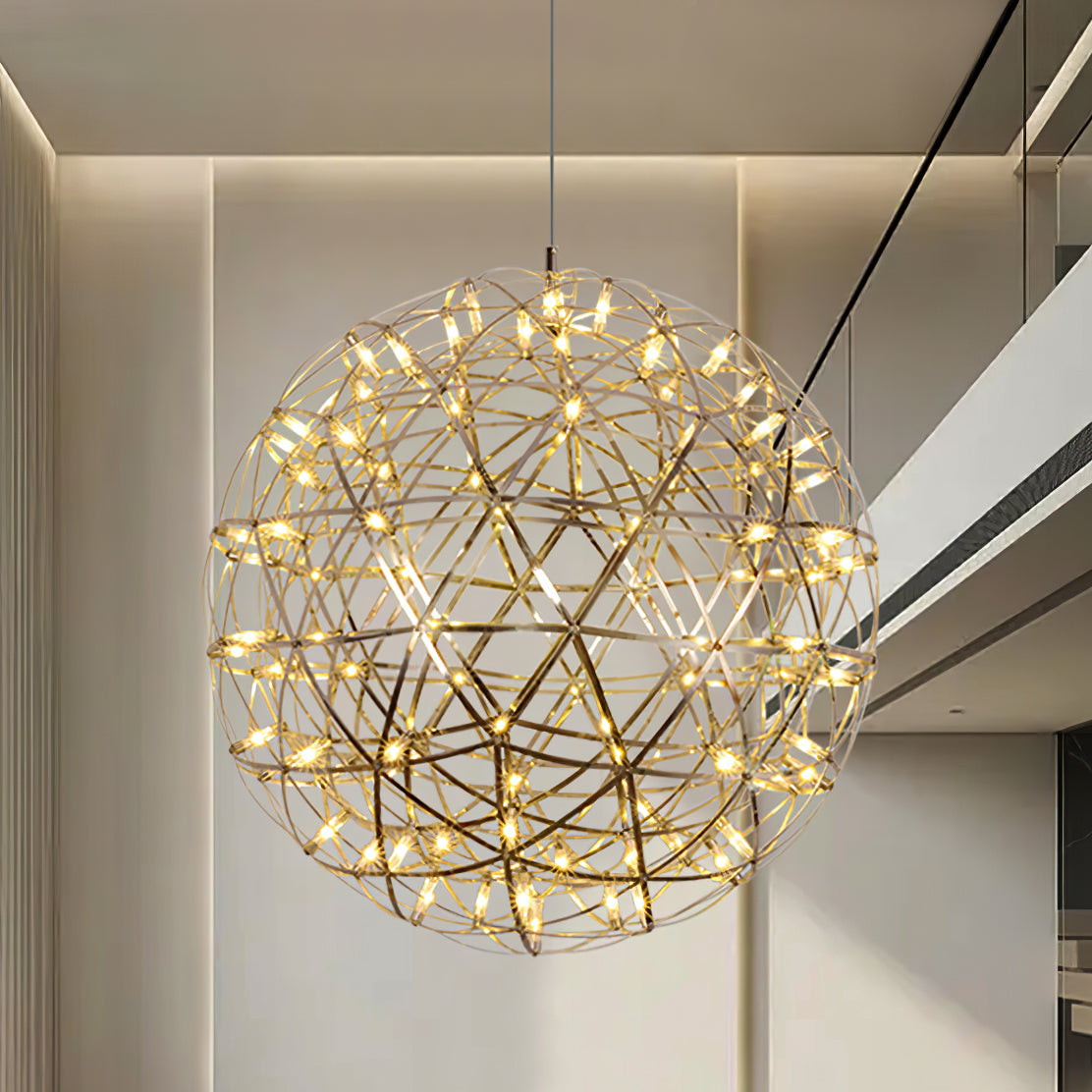 Silver Spark Ball Pendant Light - Blowlighting
