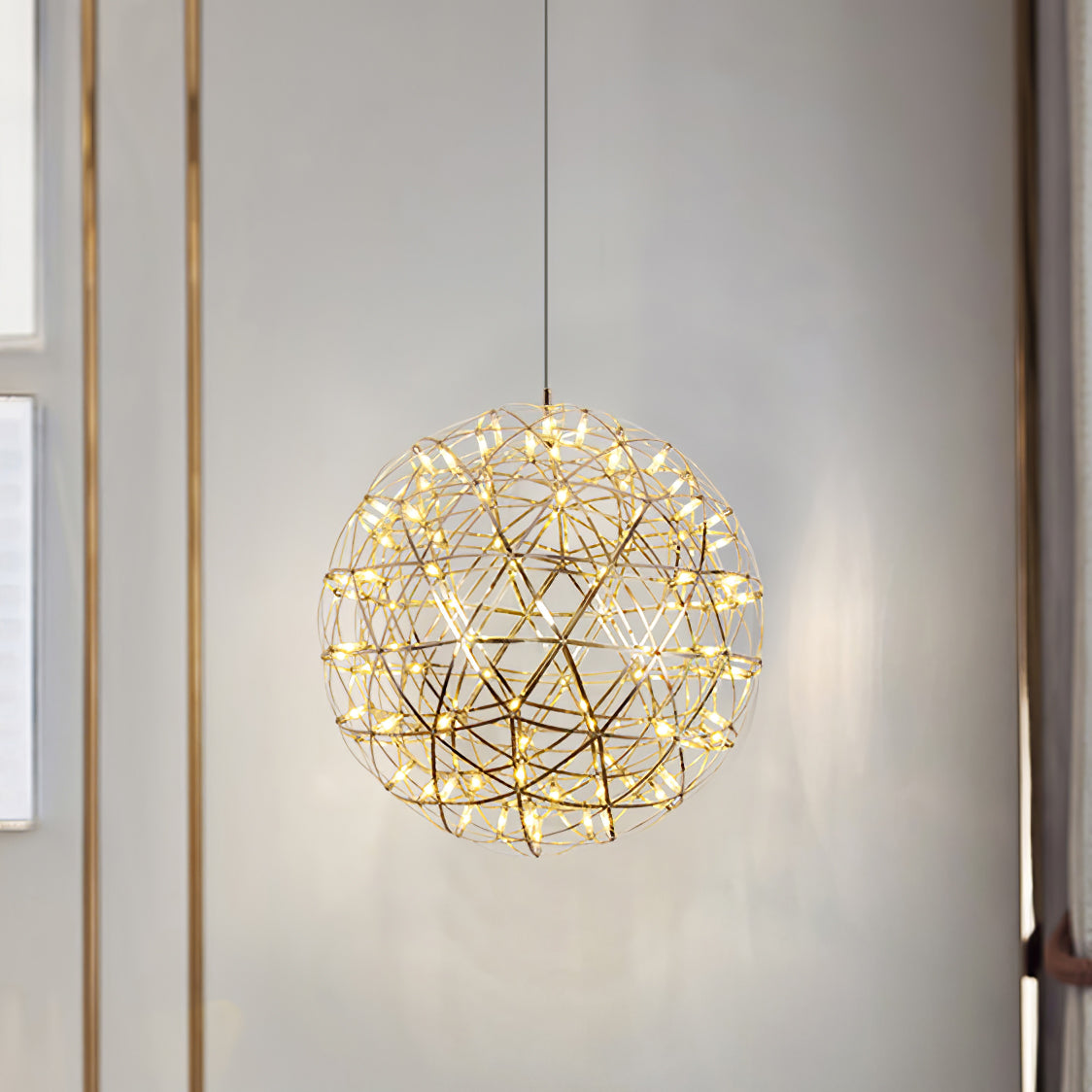 Silver Spark Ball Pendant Light - Blowlighting
