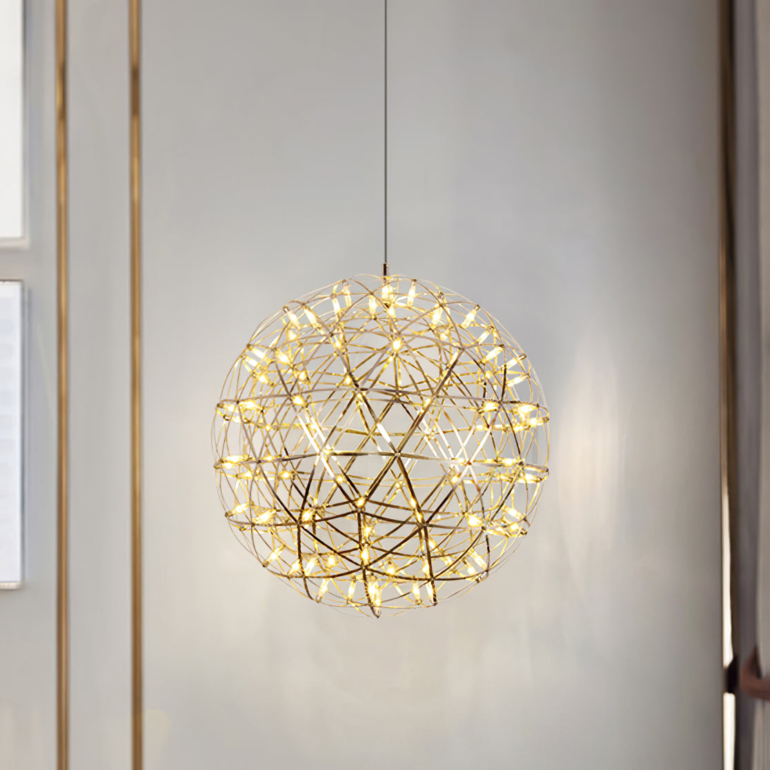 Silver Spark Ball Pendant Light - Blowlighting