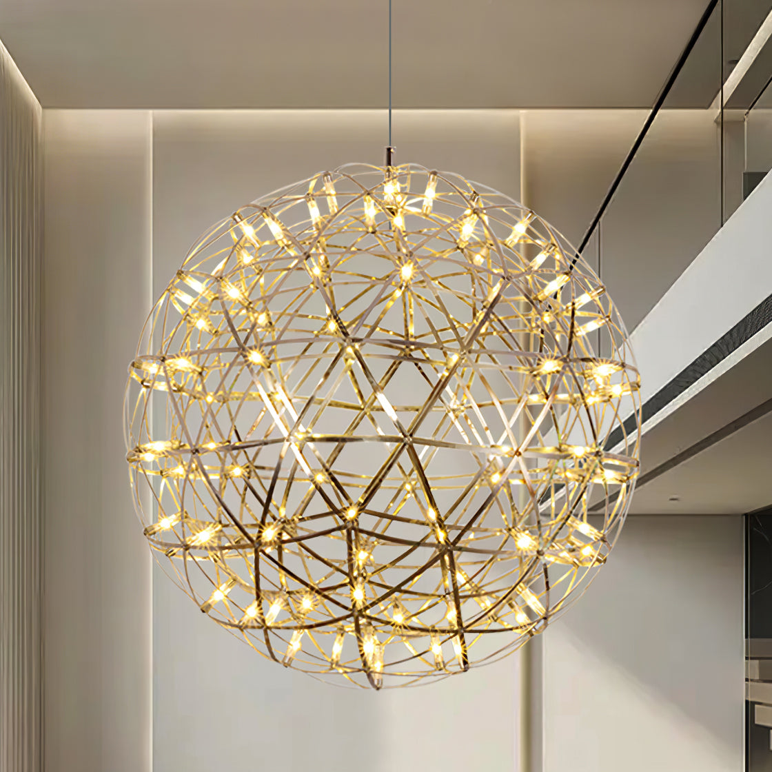Silver Spark Ball Pendant Light - Blowlighting