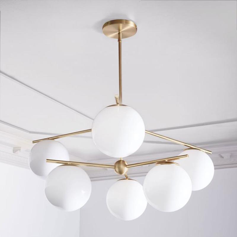 Lustra Kronleuchter Kugel & Stiel Modern Gold LED-Letslighting