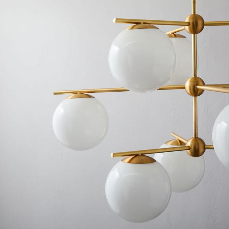 Lustra Kronleuchter Kugel & Stiel Modern Gold LED-Letslighting