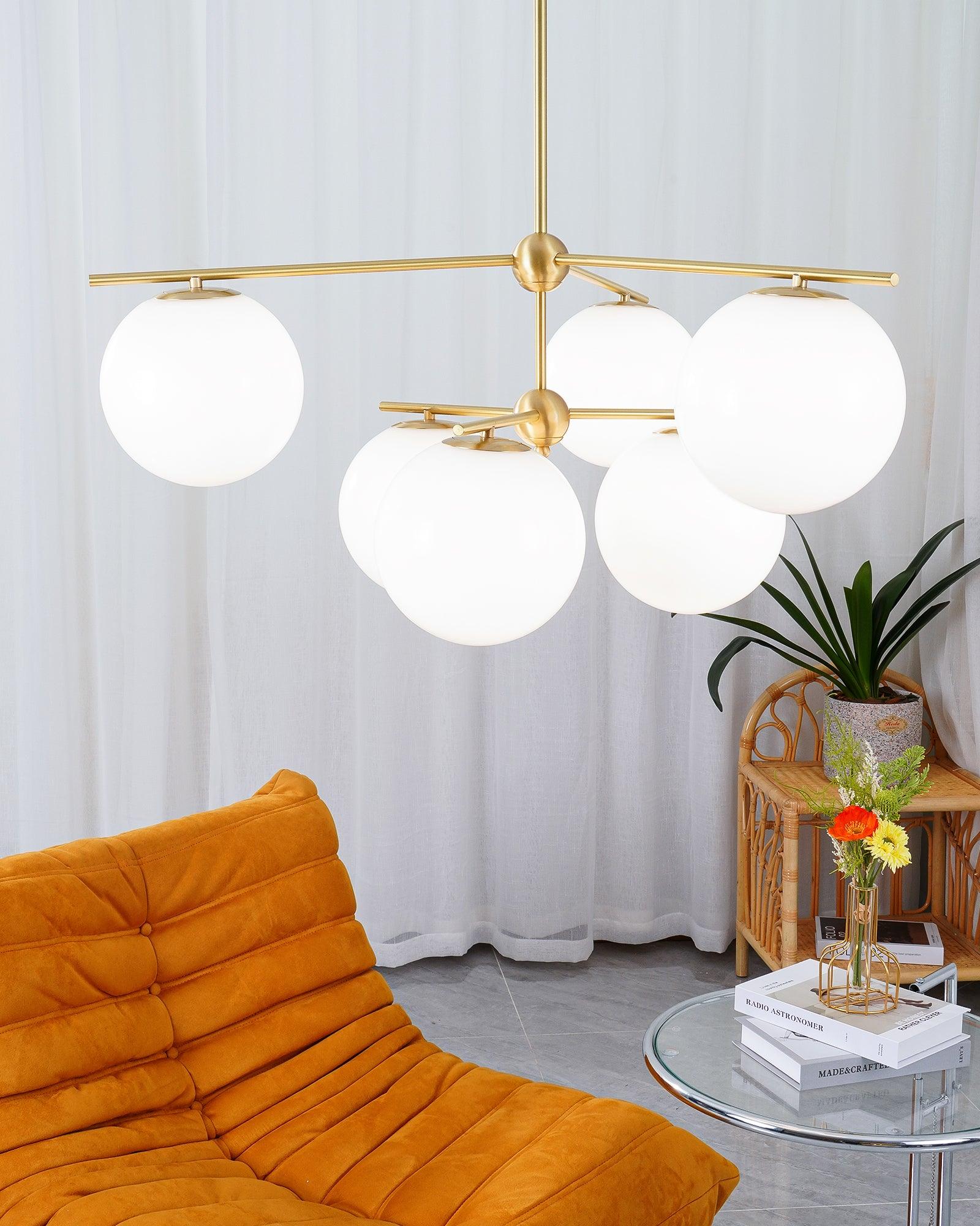 Lustra Kronleuchter Kugel & Stiel Modern Gold LED-Letslighting