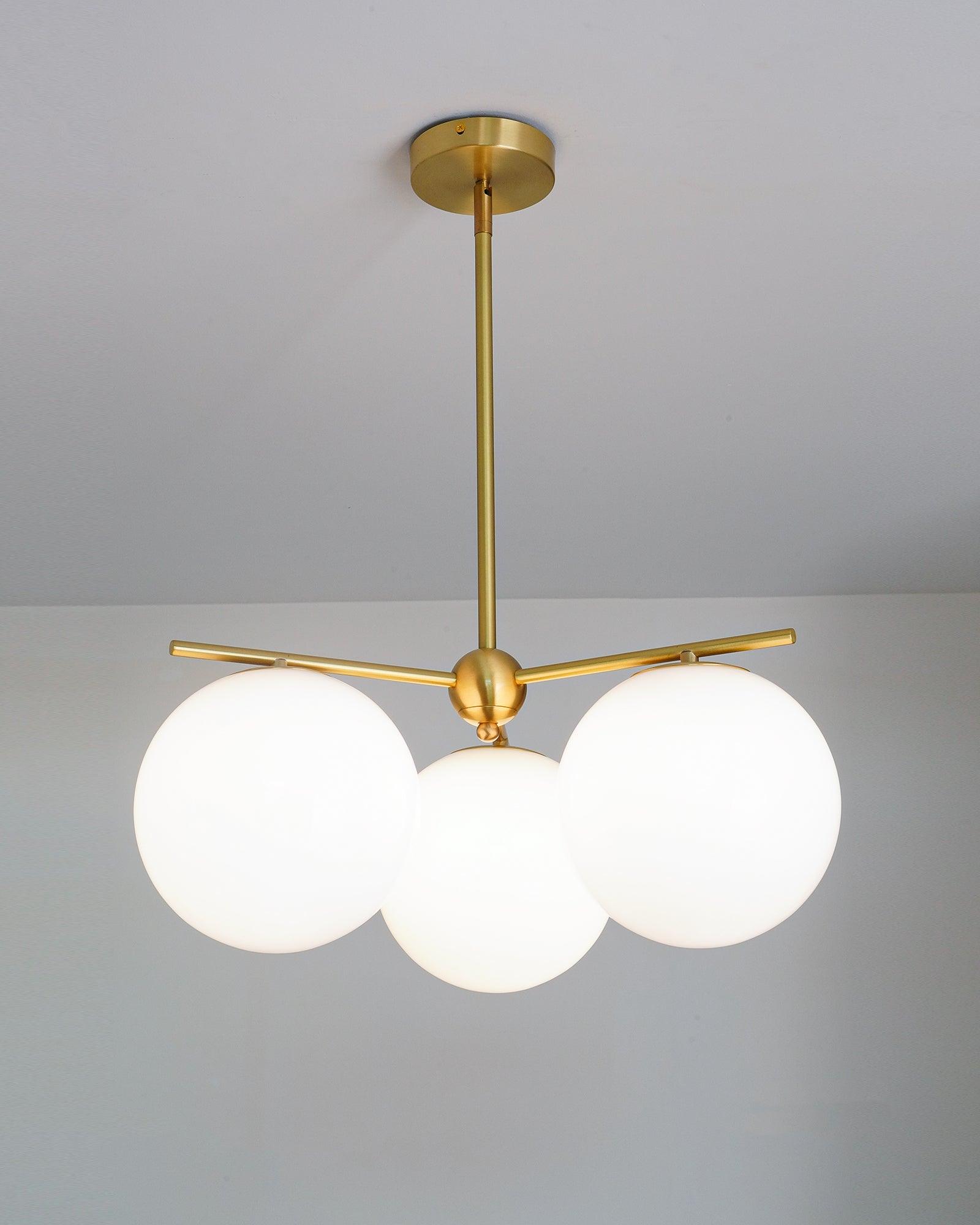 Lustra Kronleuchter Kugel & Stiel Modern Gold LED-Letslighting