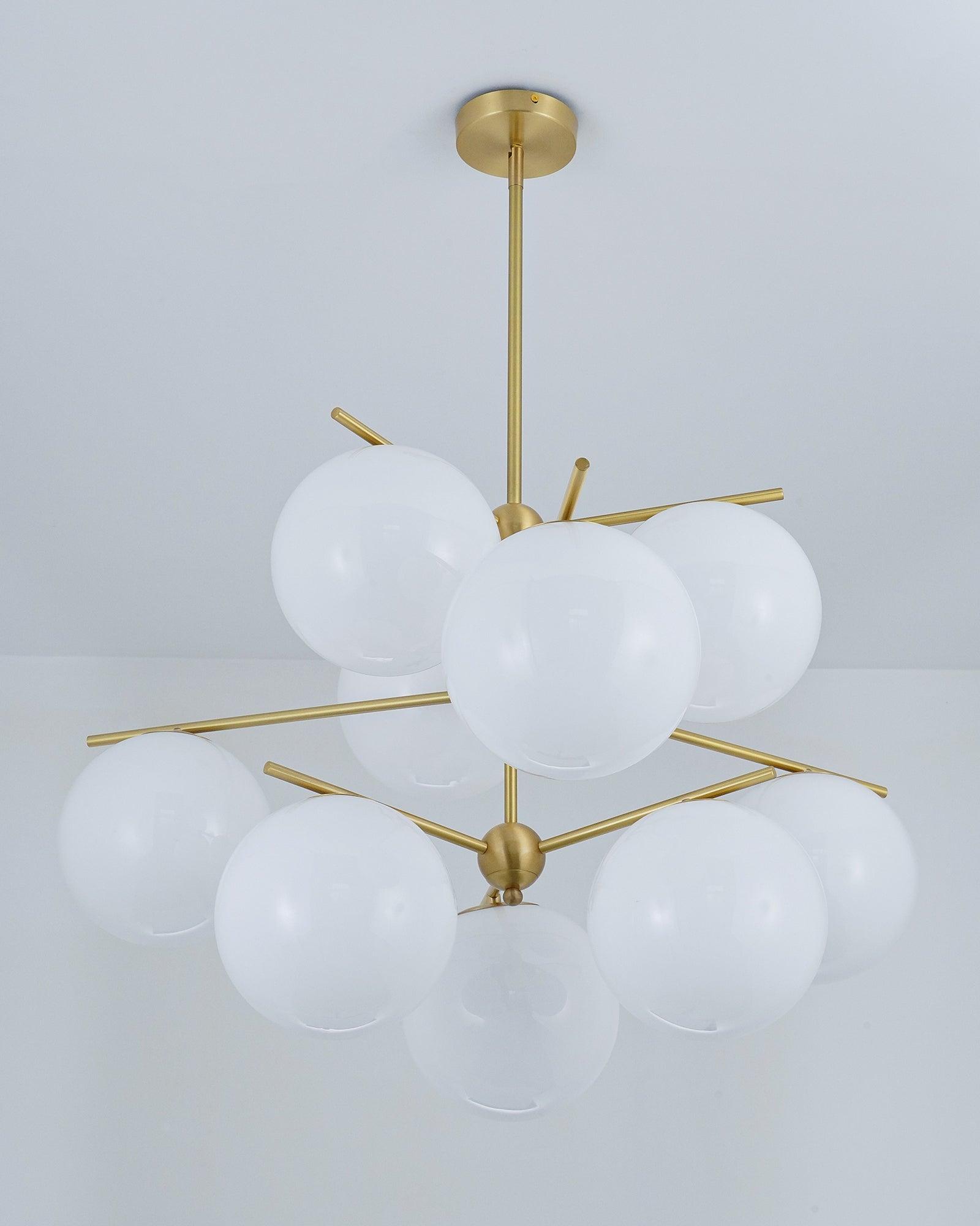 Lustra Kronleuchter Kugel & Stiel Modern Gold LED-Letslighting