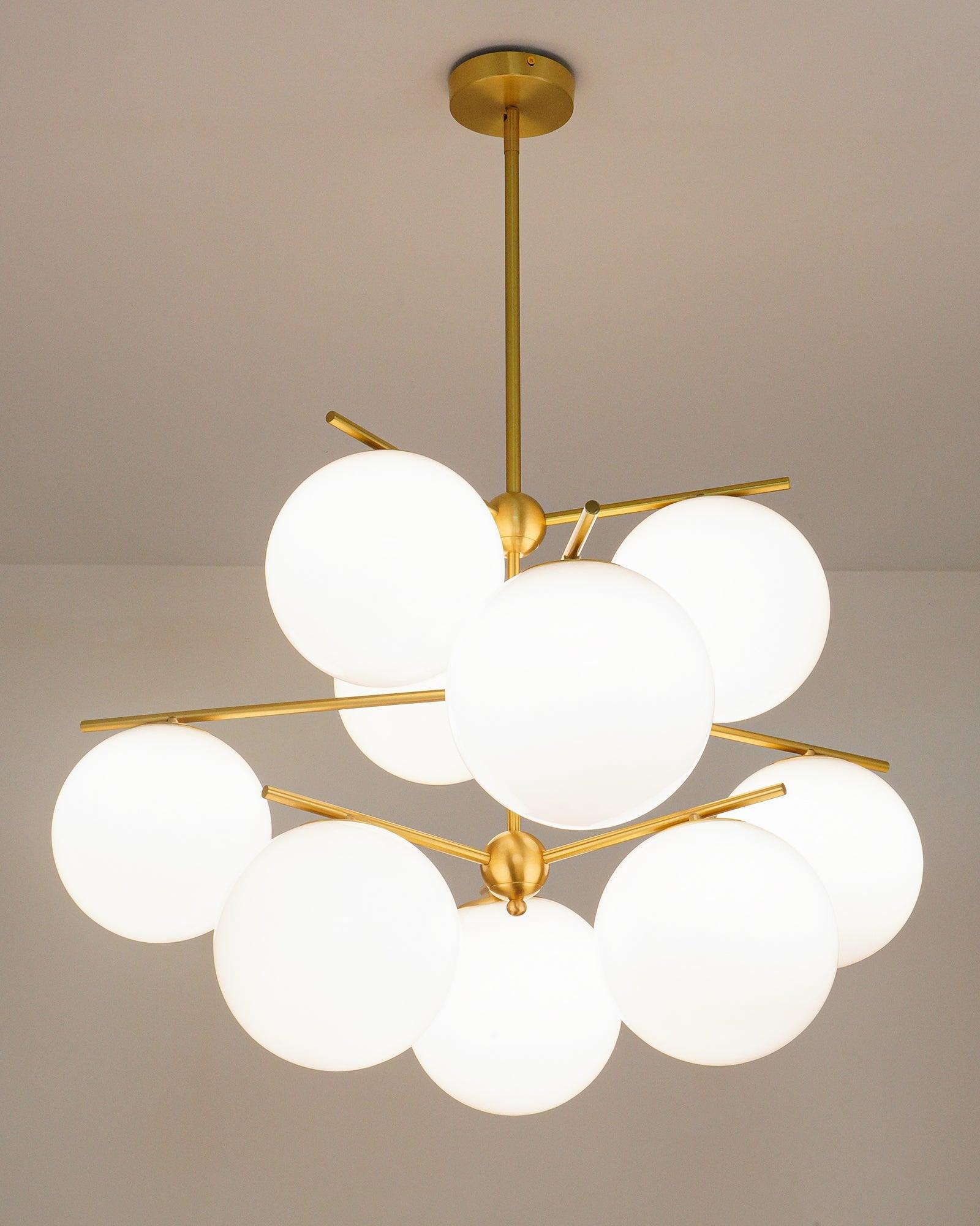 Lustra Kronleuchter Kugel & Stiel Modern Gold LED-Letslighting