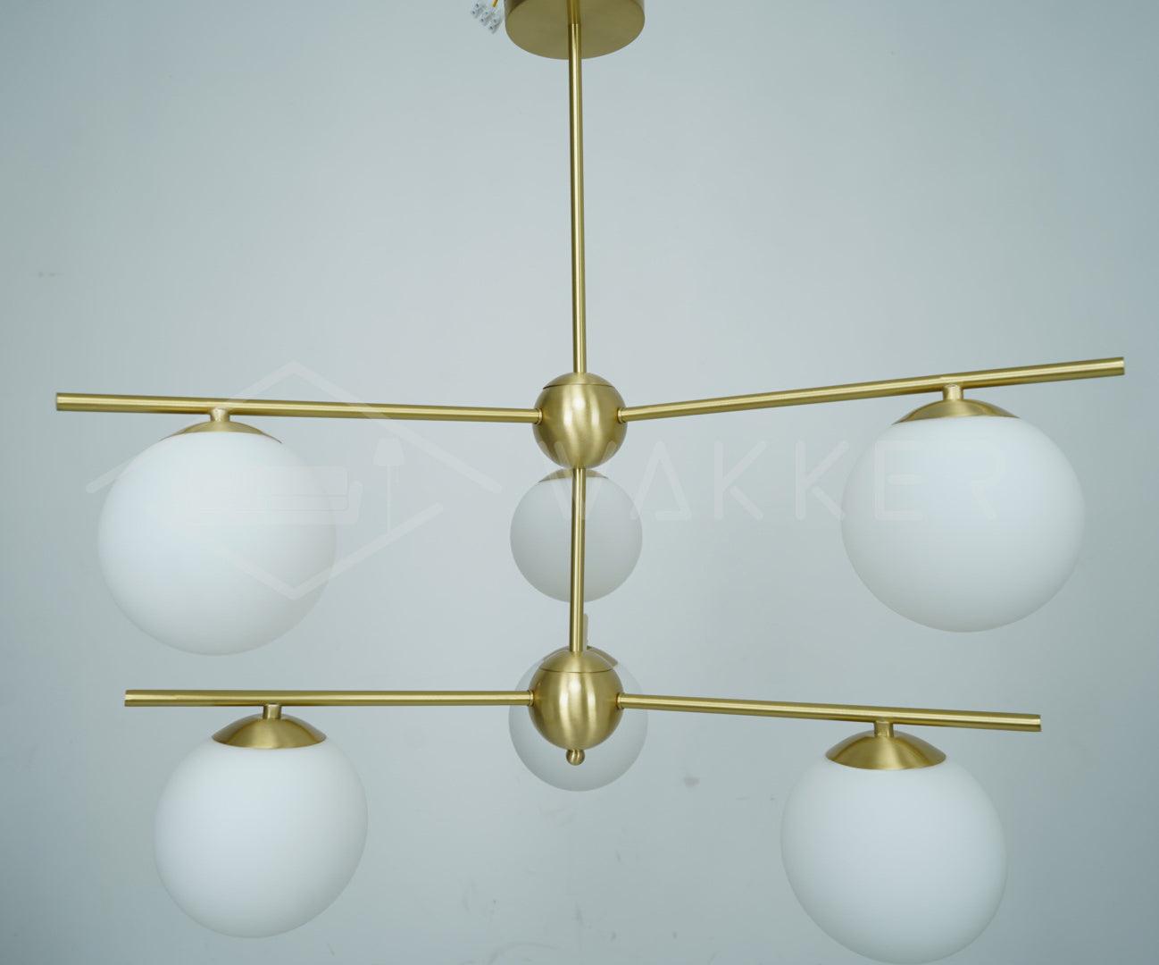 Lustra Kronleuchter Kugel & Stiel Modern Gold LED-Letslighting