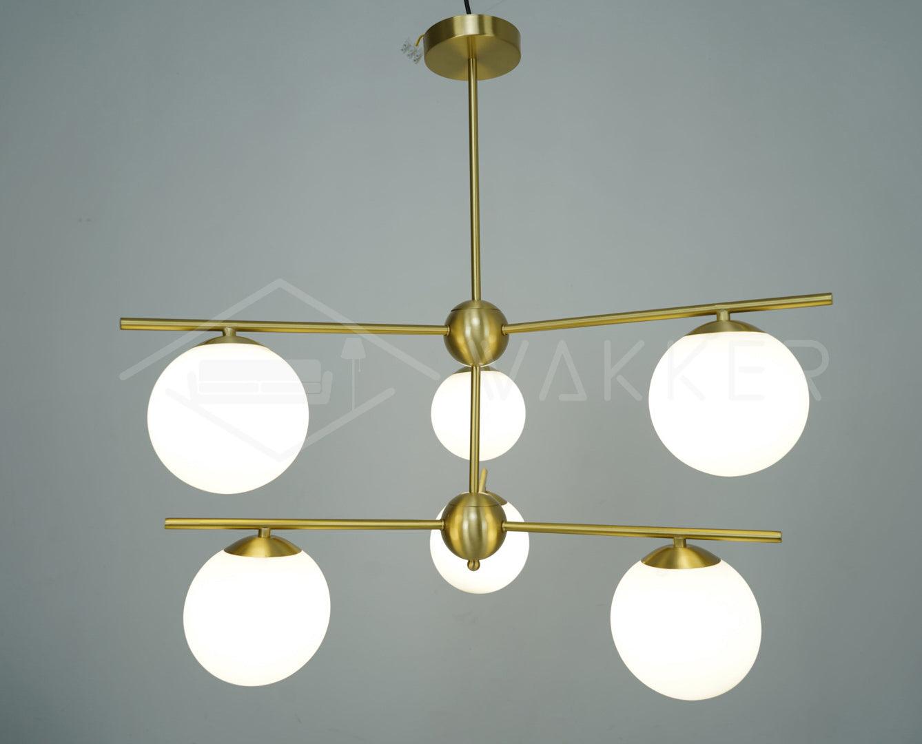 Lustra Kronleuchter Kugel & Stiel Modern Gold LED-Letslighting