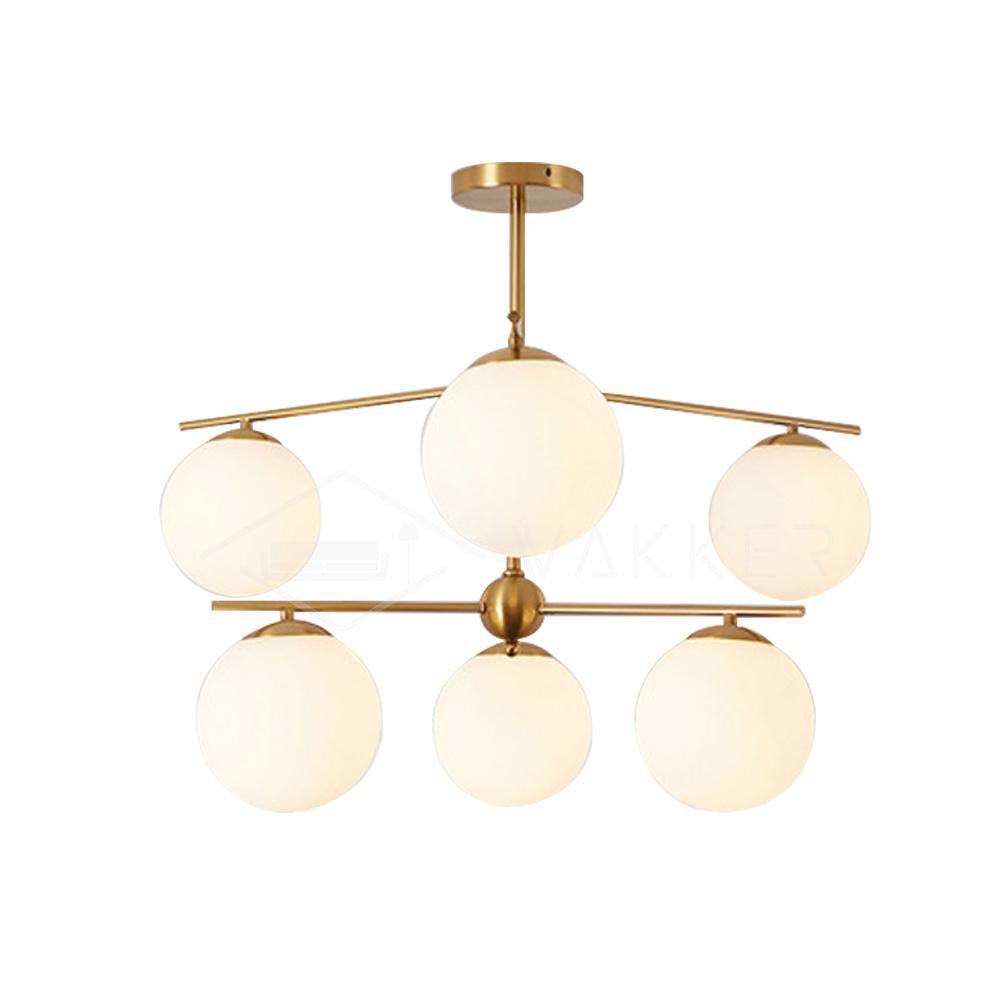Lustra Kronleuchter Kugel & Stiel Modern Gold LED-Letslighting