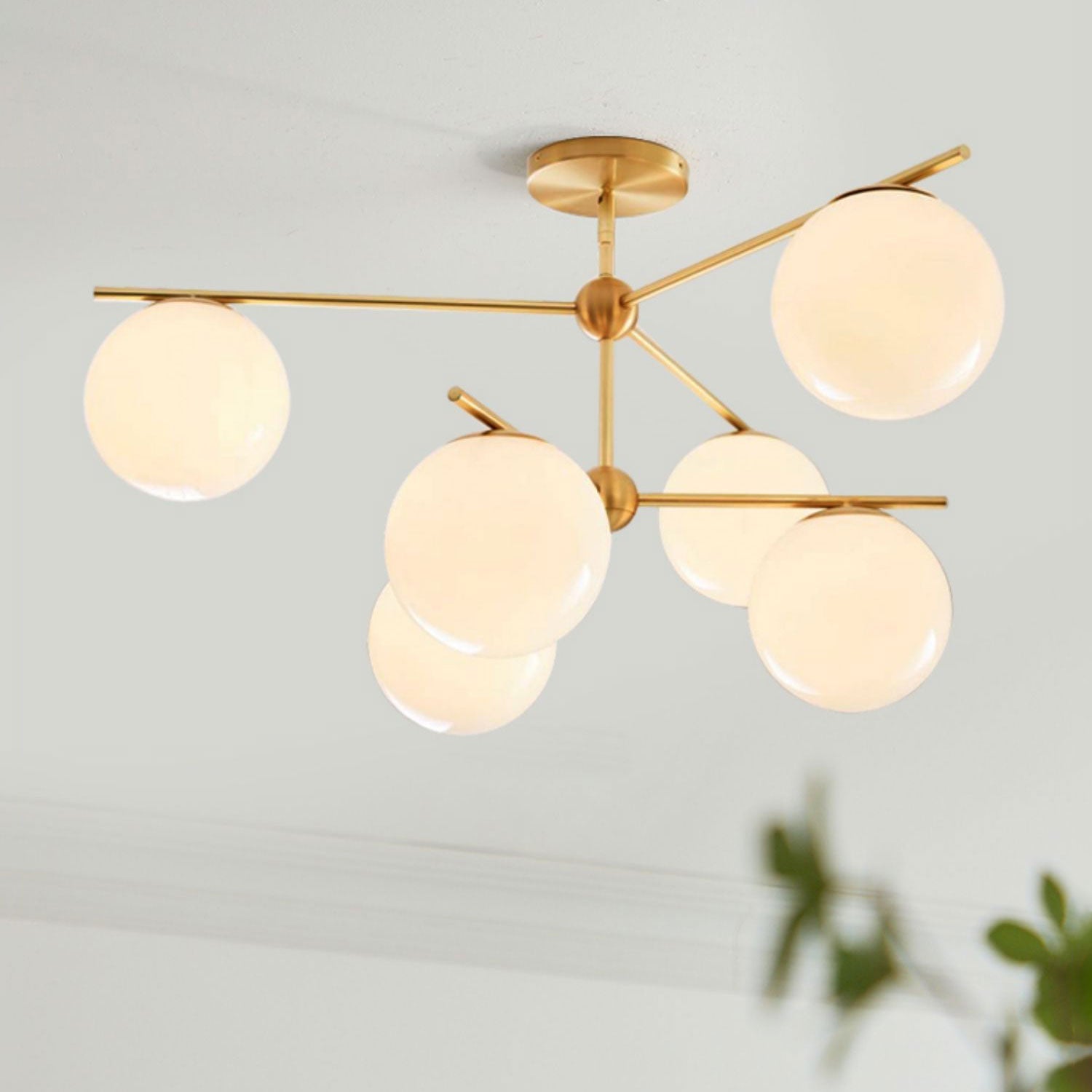 Lustra Kronleuchter Kugel & Stiel Modern Gold LED-Letslighting
