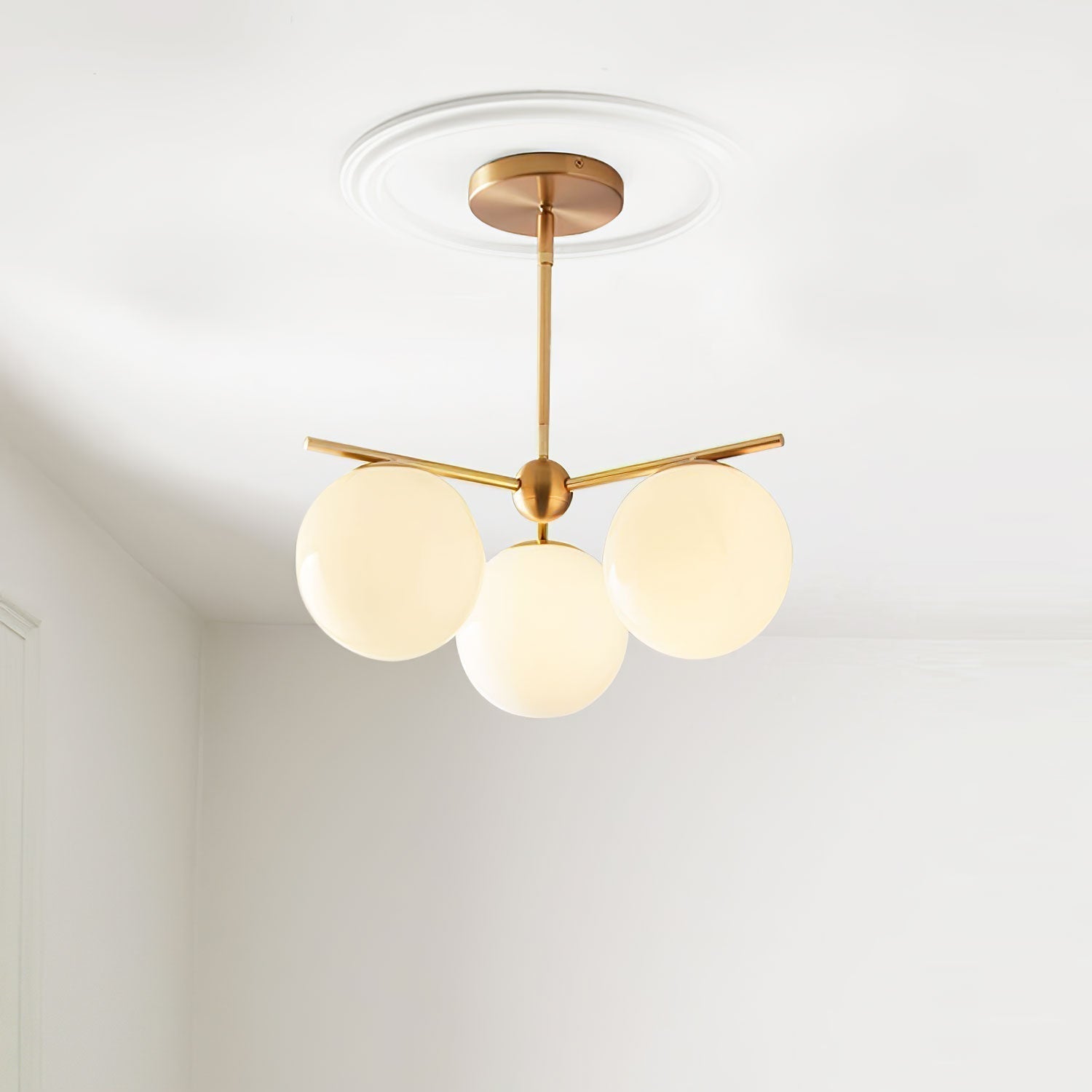 Lustra Kronleuchter Kugel & Stiel Modern Gold LED-Letslighting