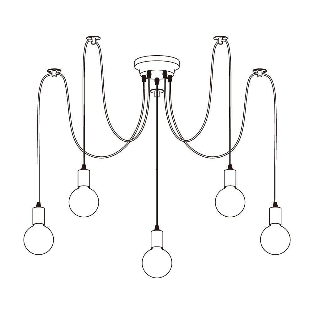 Lustra Kronleuchter Spinne Kabel Industrie-Letslighting