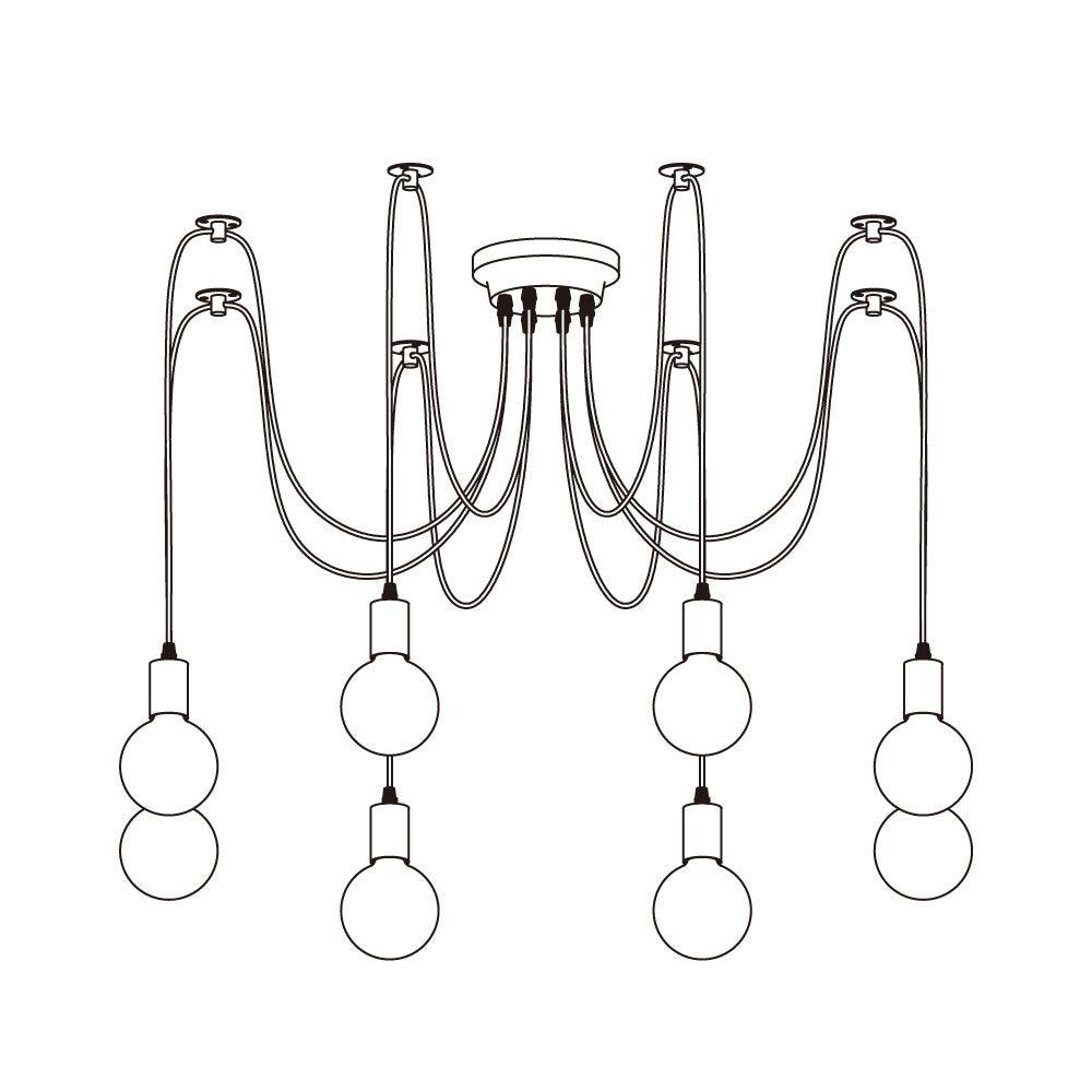 Lustra Kronleuchter Spinne Kabel Industrie-Letslighting