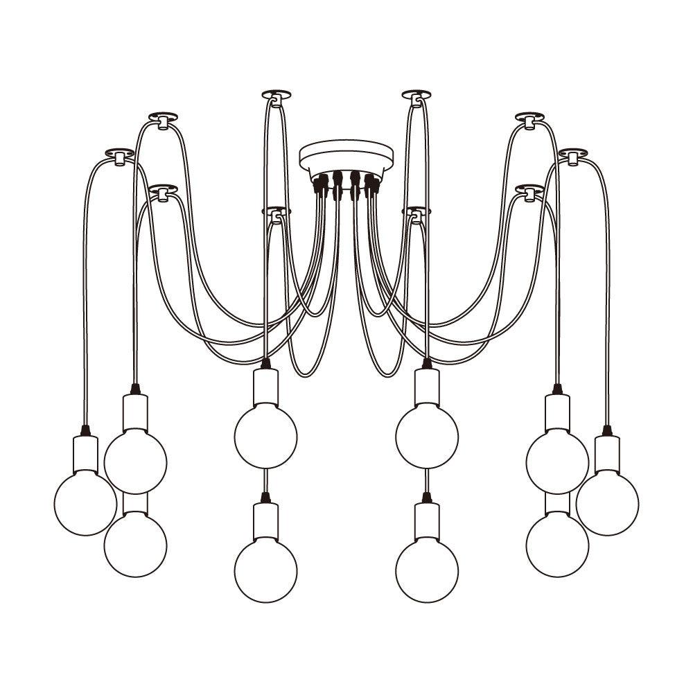 Lustra Kronleuchter Spinne Kabel Industrie-Letslighting