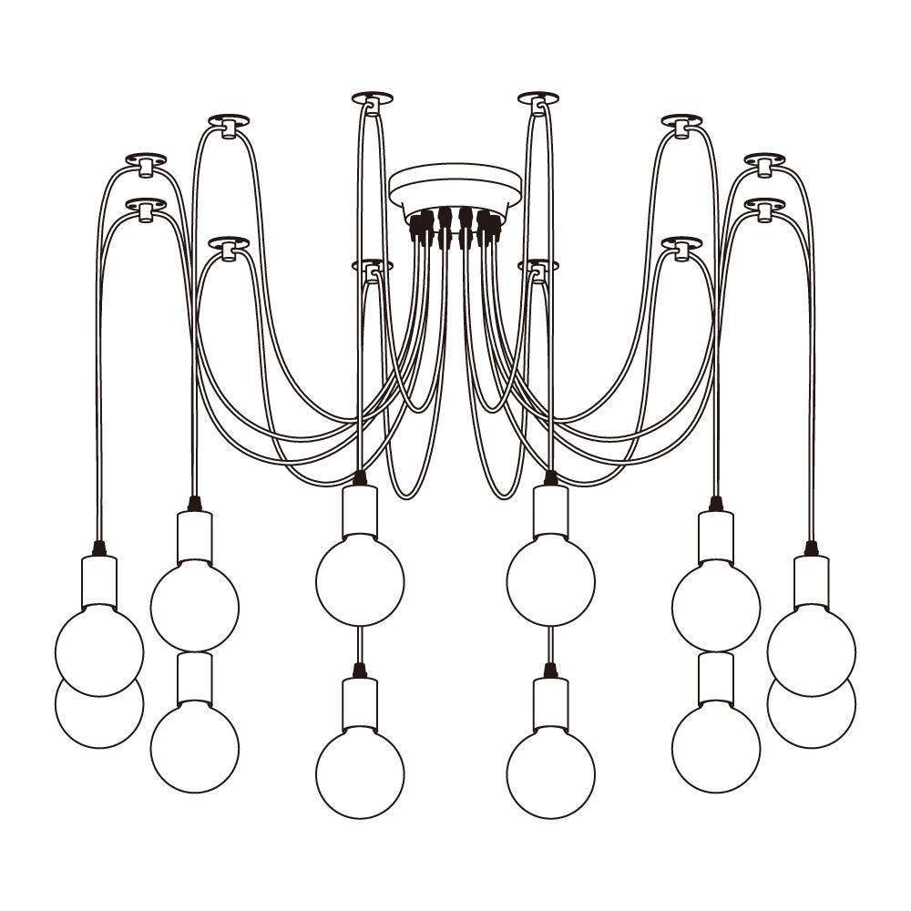 Lustra Kronleuchter Spinne Kabel Industrie-Letslighting