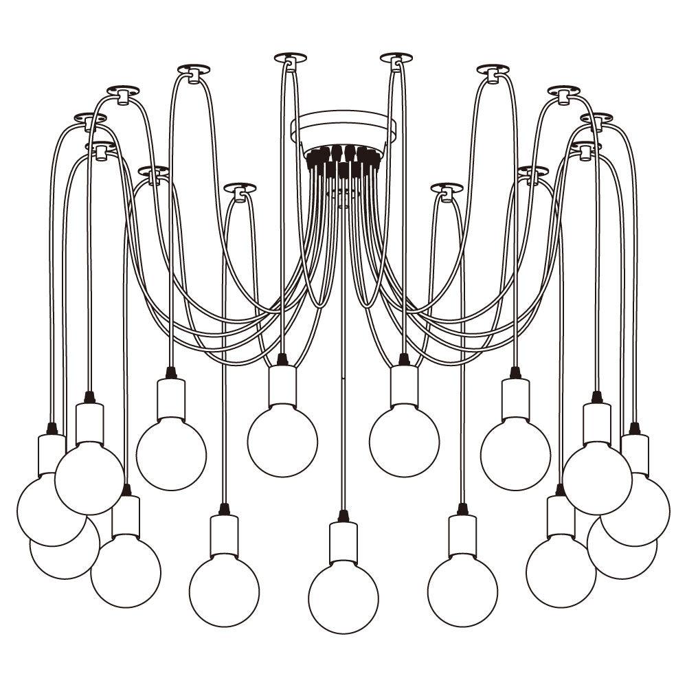 Lustra Kronleuchter Spinne Kabel Industrie-Letslighting