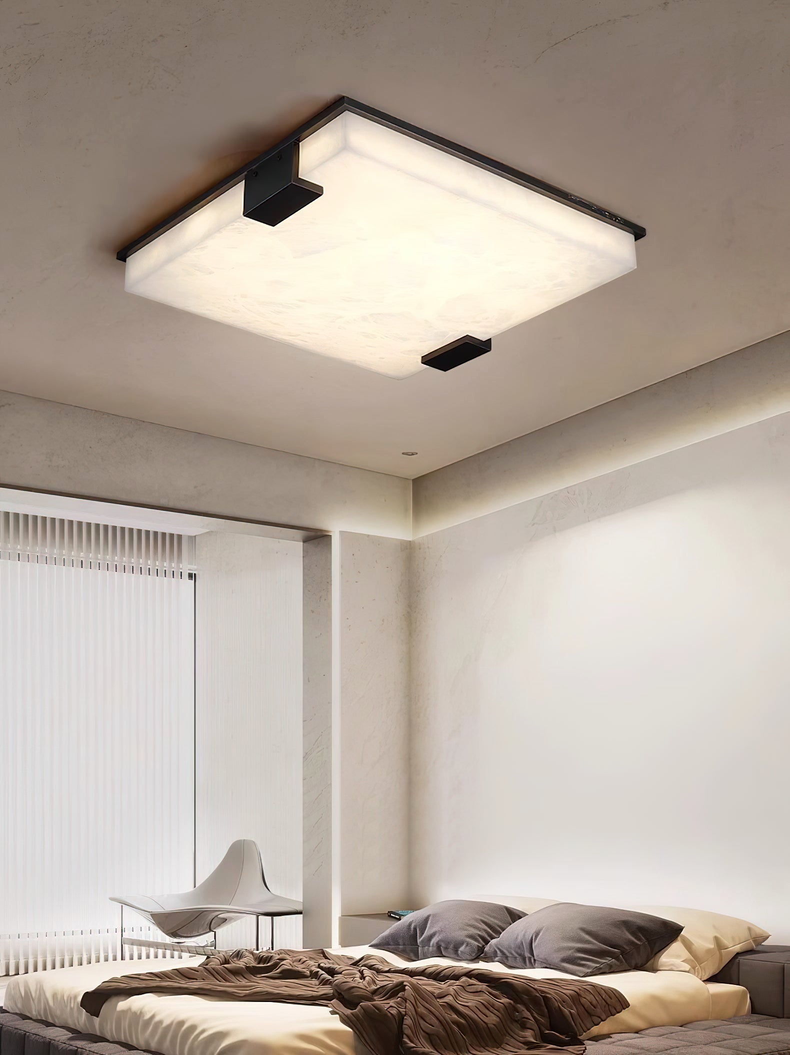 Otalyra Minimalist Alabaster Ceiling Light - Neutralighting
