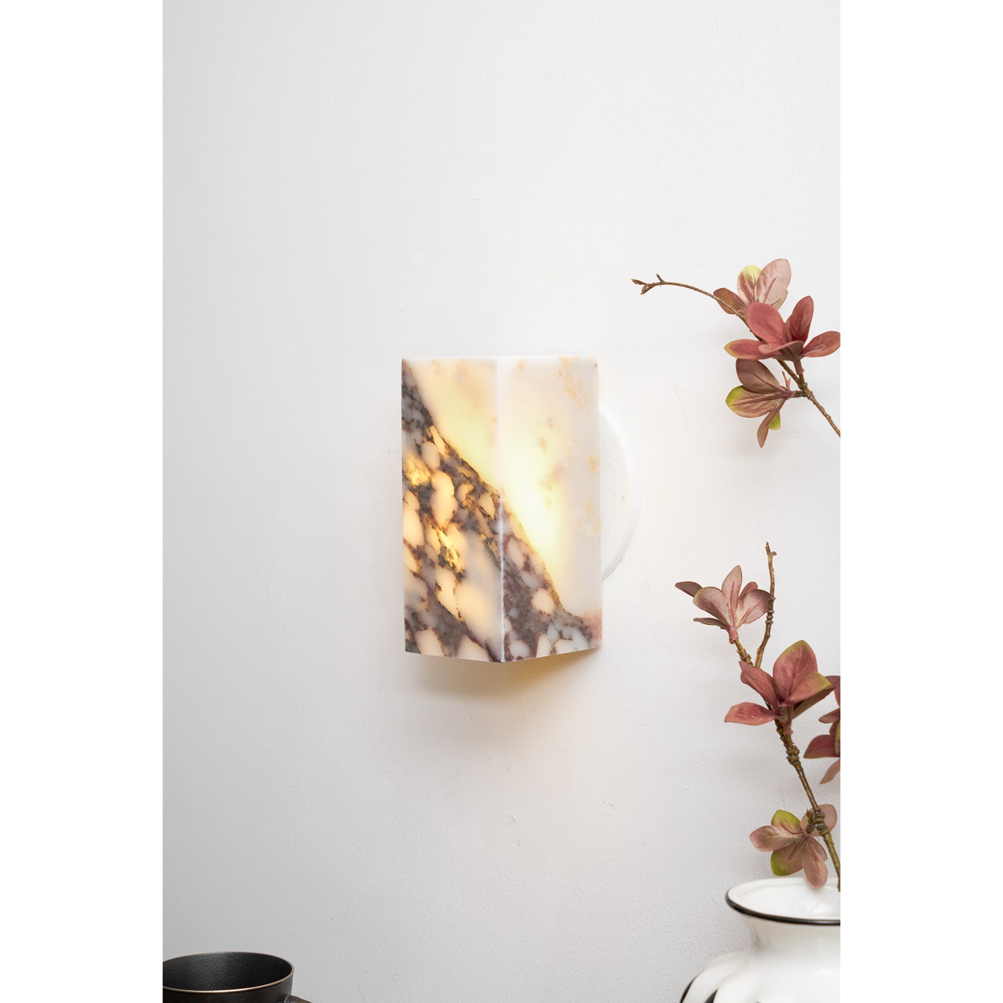 Illaee Quadrat Marmor Wandleuchte-Letslighting