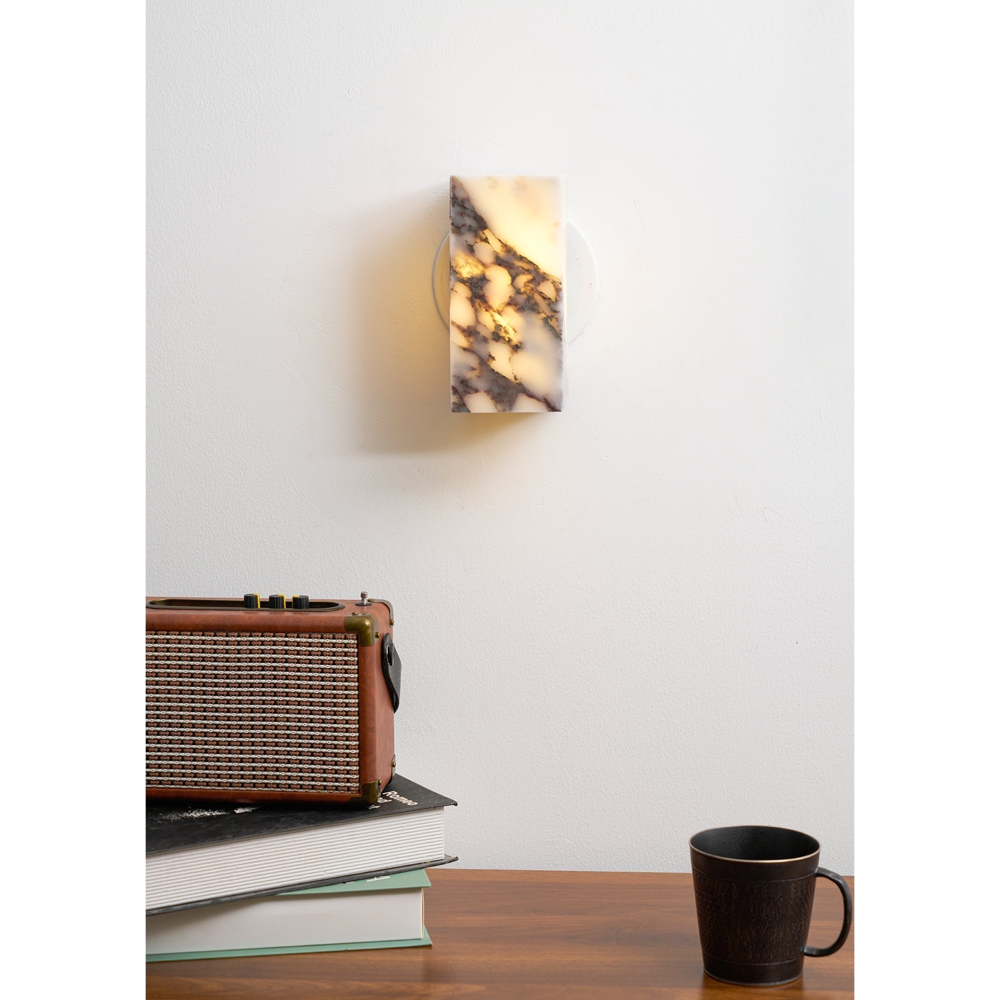 Illaee Quadrat Marmor Wandleuchte-Letslighting