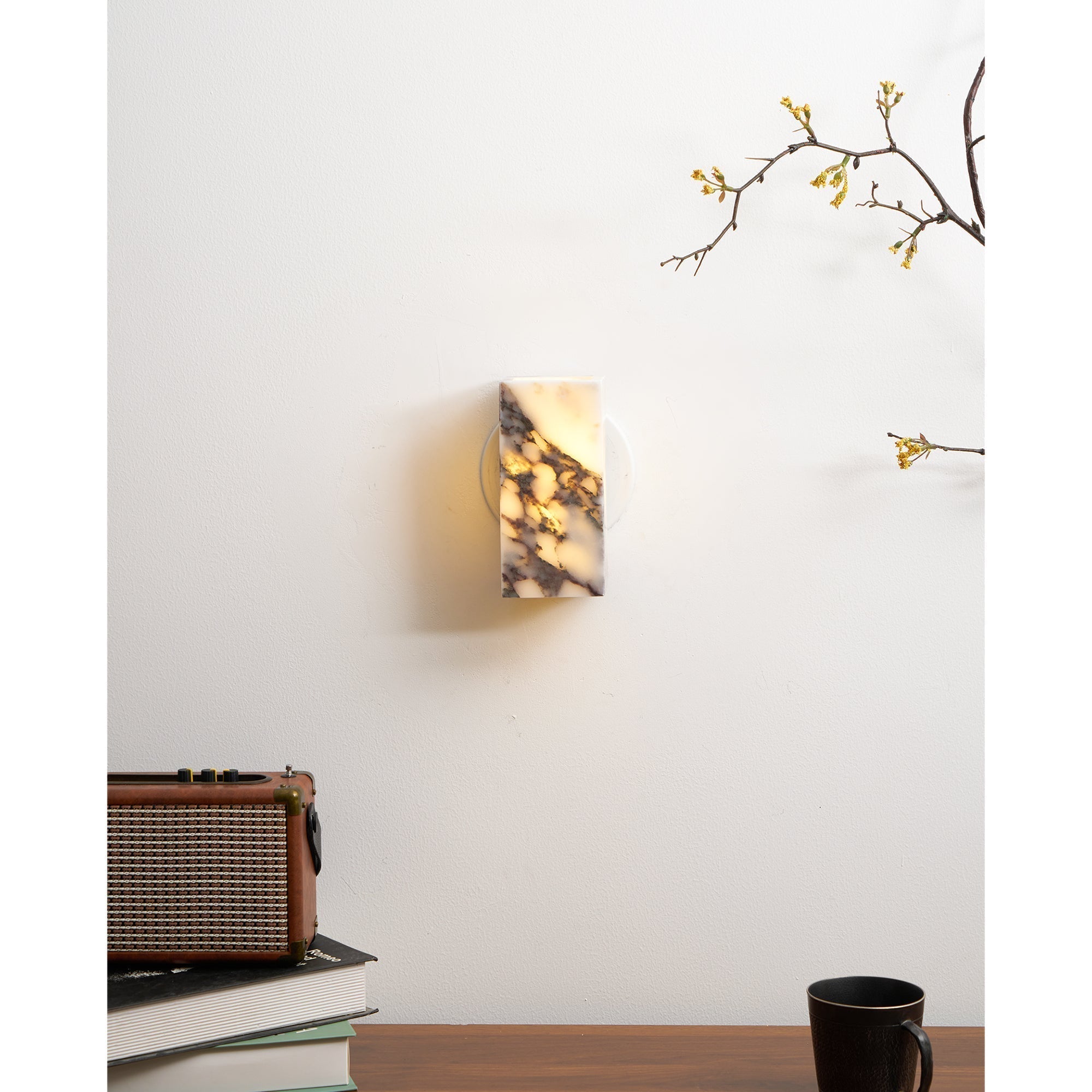 Illaee Quadrat Marmor Wandleuchte-Letslighting