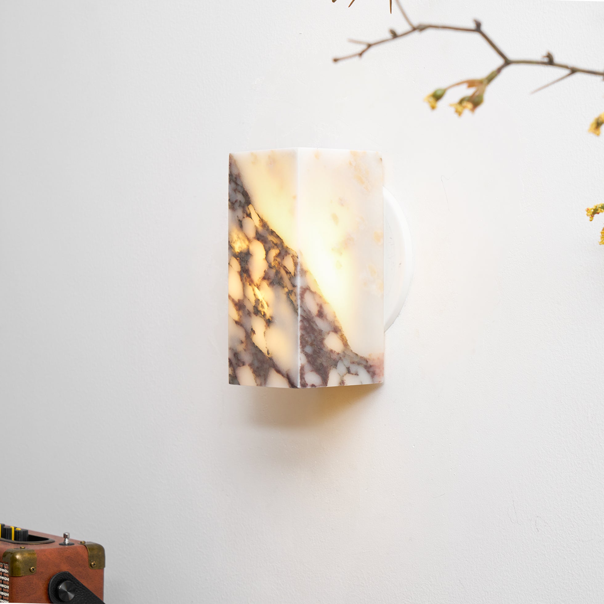 Illaee Quadrat Marmor Wandleuchte-Letslighting