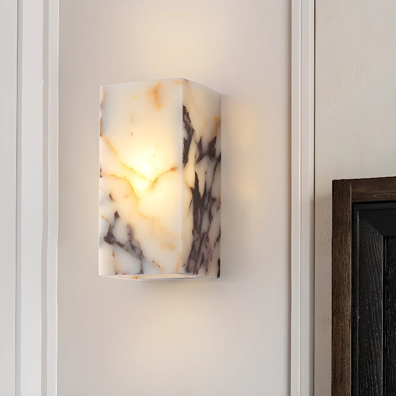Illaee Quadrat Marmor Wandleuchte-Letslighting