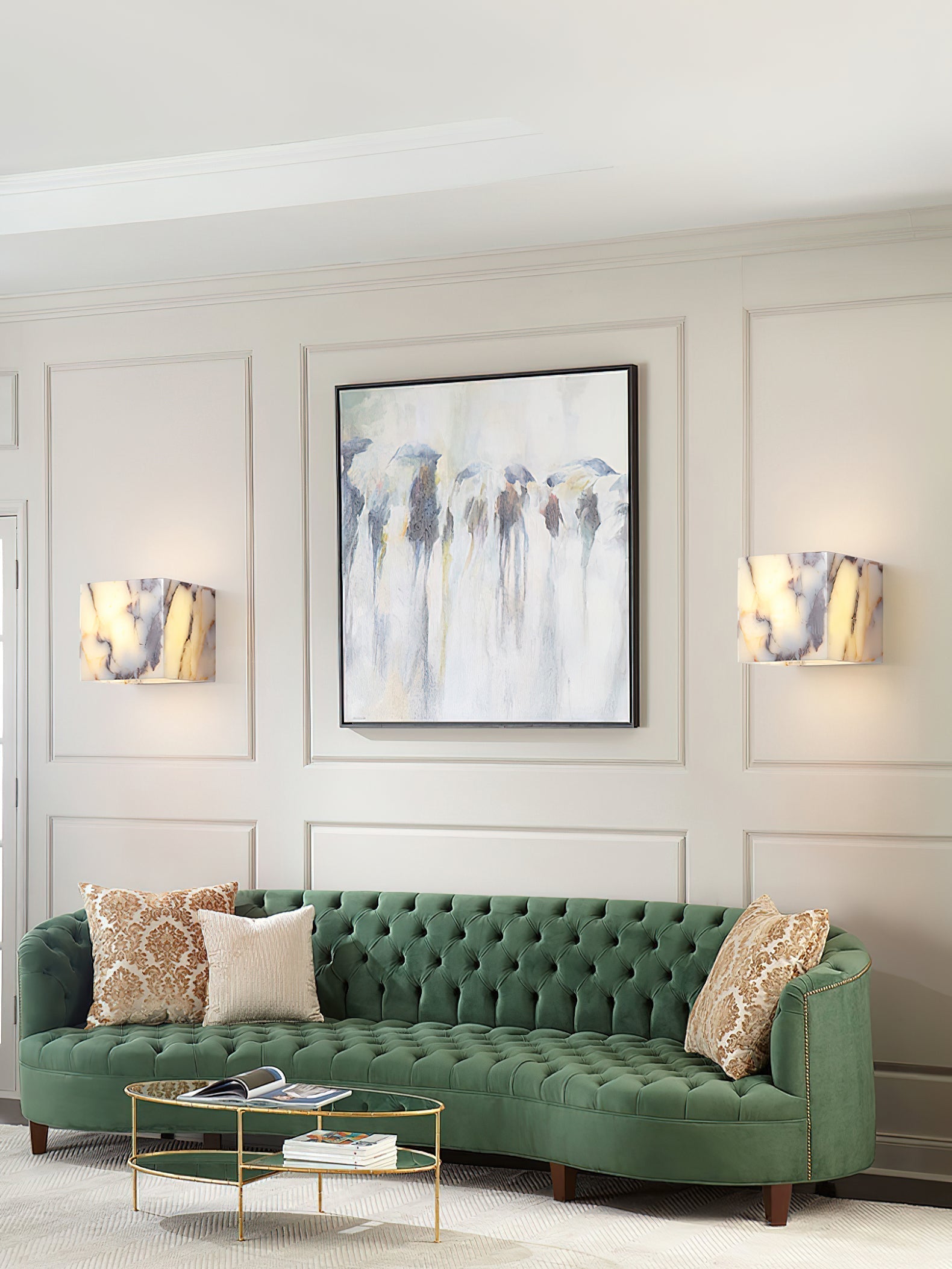 Illaee Quadrat Marmor Wandleuchte-Letslighting