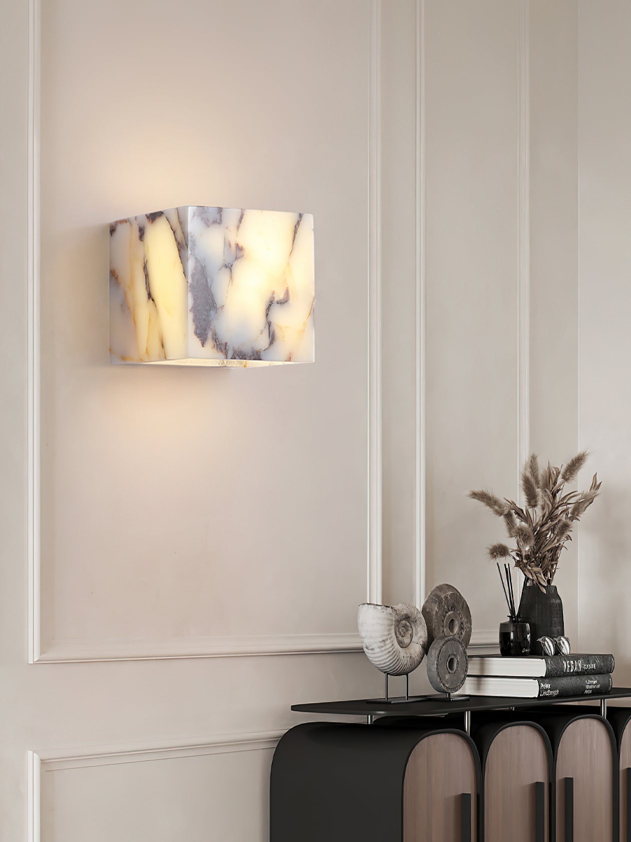 Illaee Quadrat Marmor Wandleuchte-Letslighting
