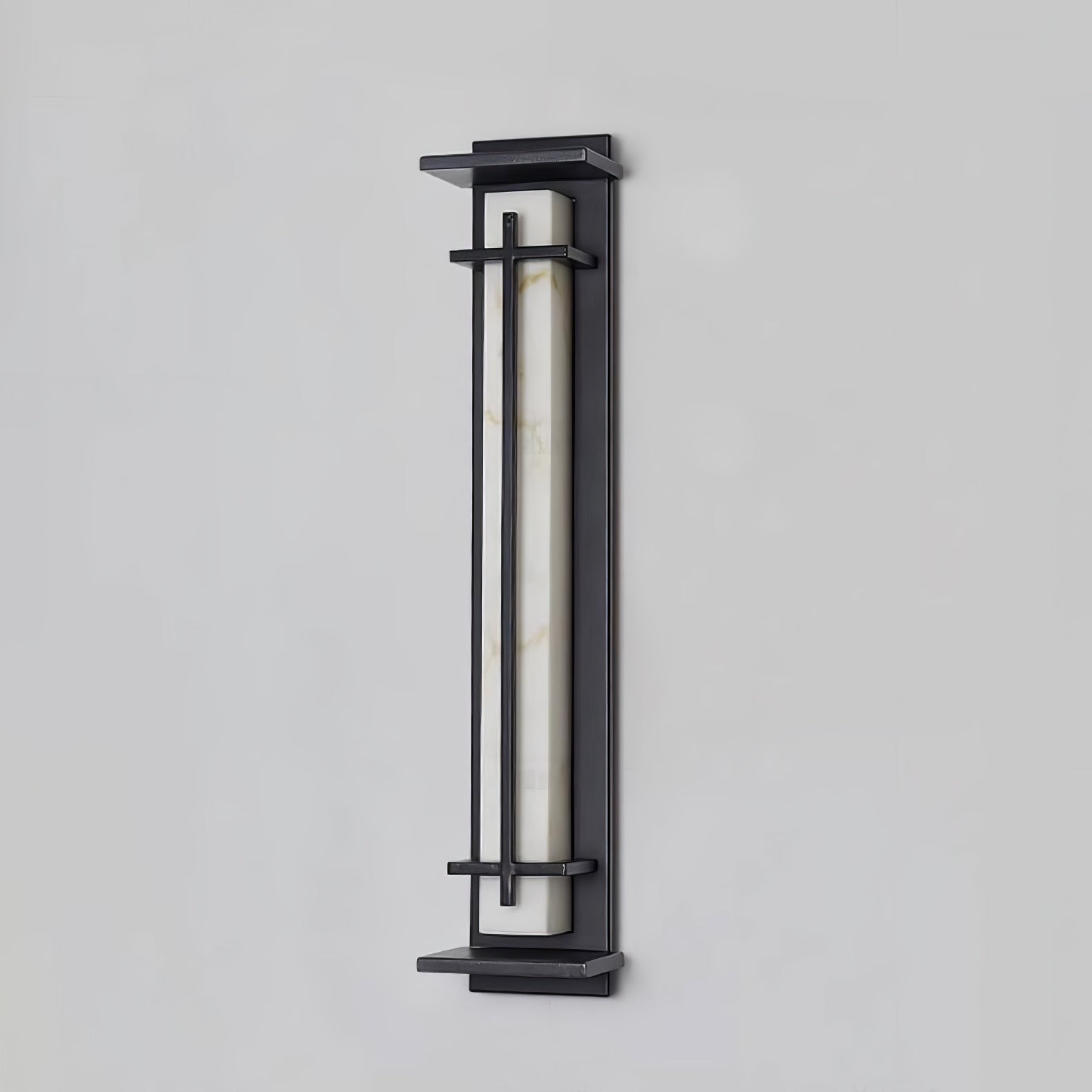 Ray Square Outdoor Wall Light Imitation Alabaster Waterproof - Neutralighting