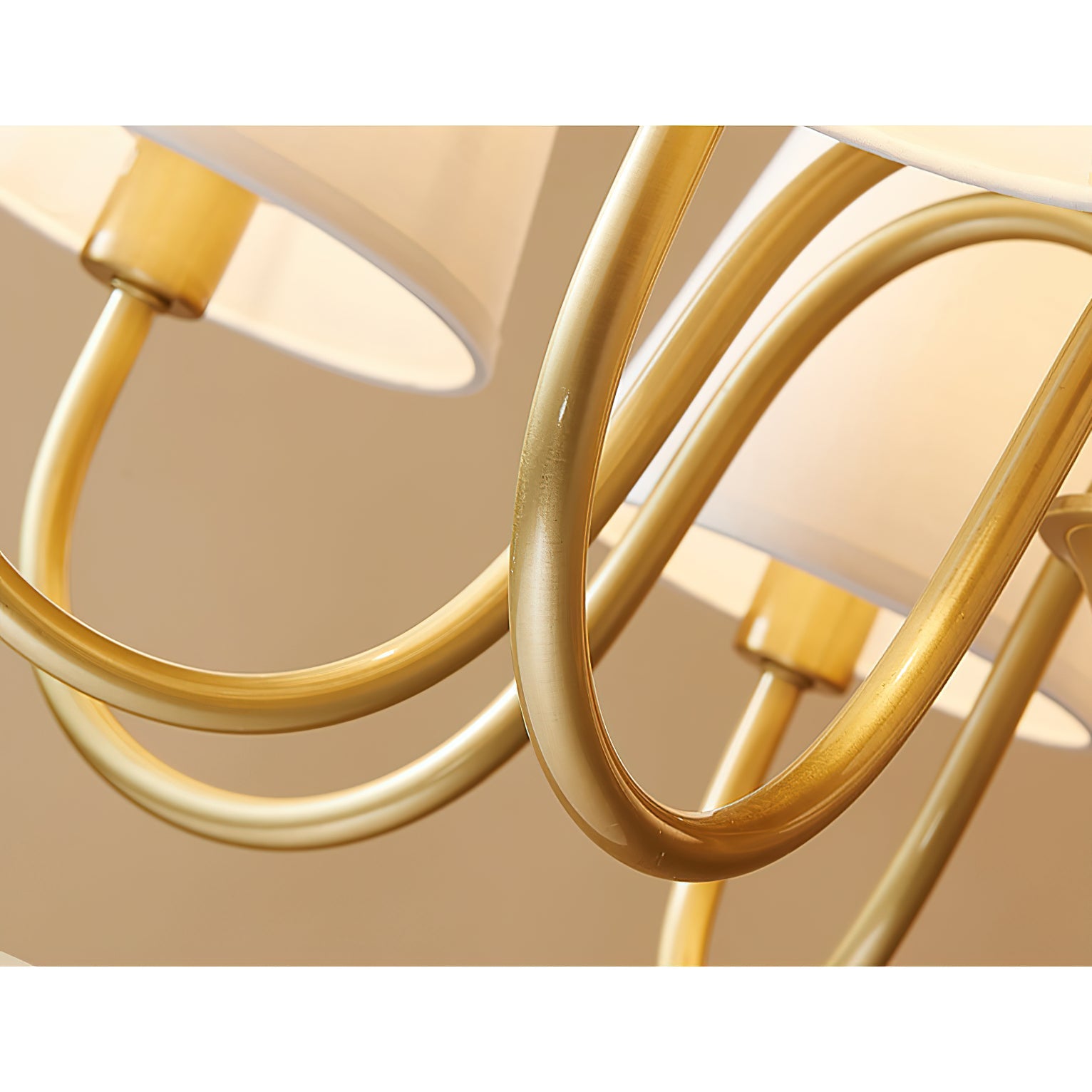 Aged Traditional Stacey Fabric Chandelier - Letslighting