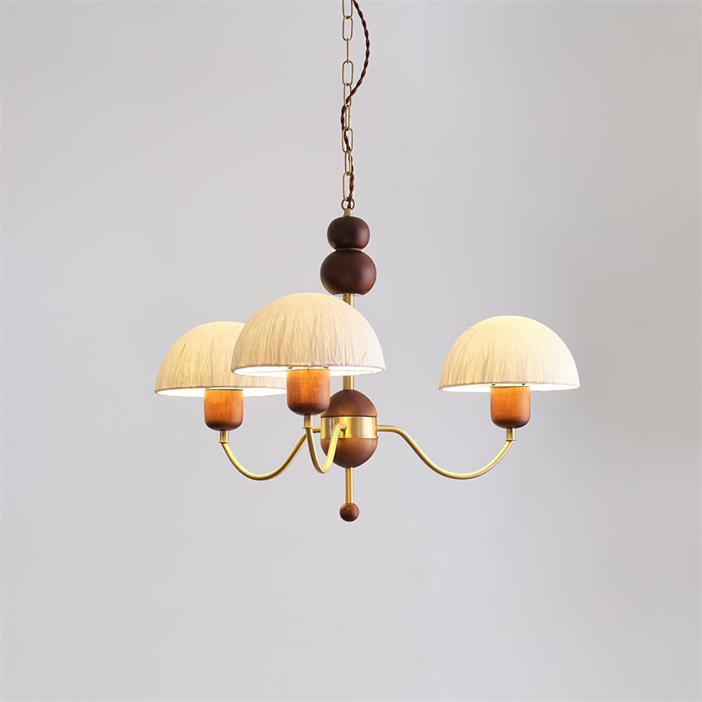 Elviana Metall Holz Gold Elegant Kronleuchter-Letslighting