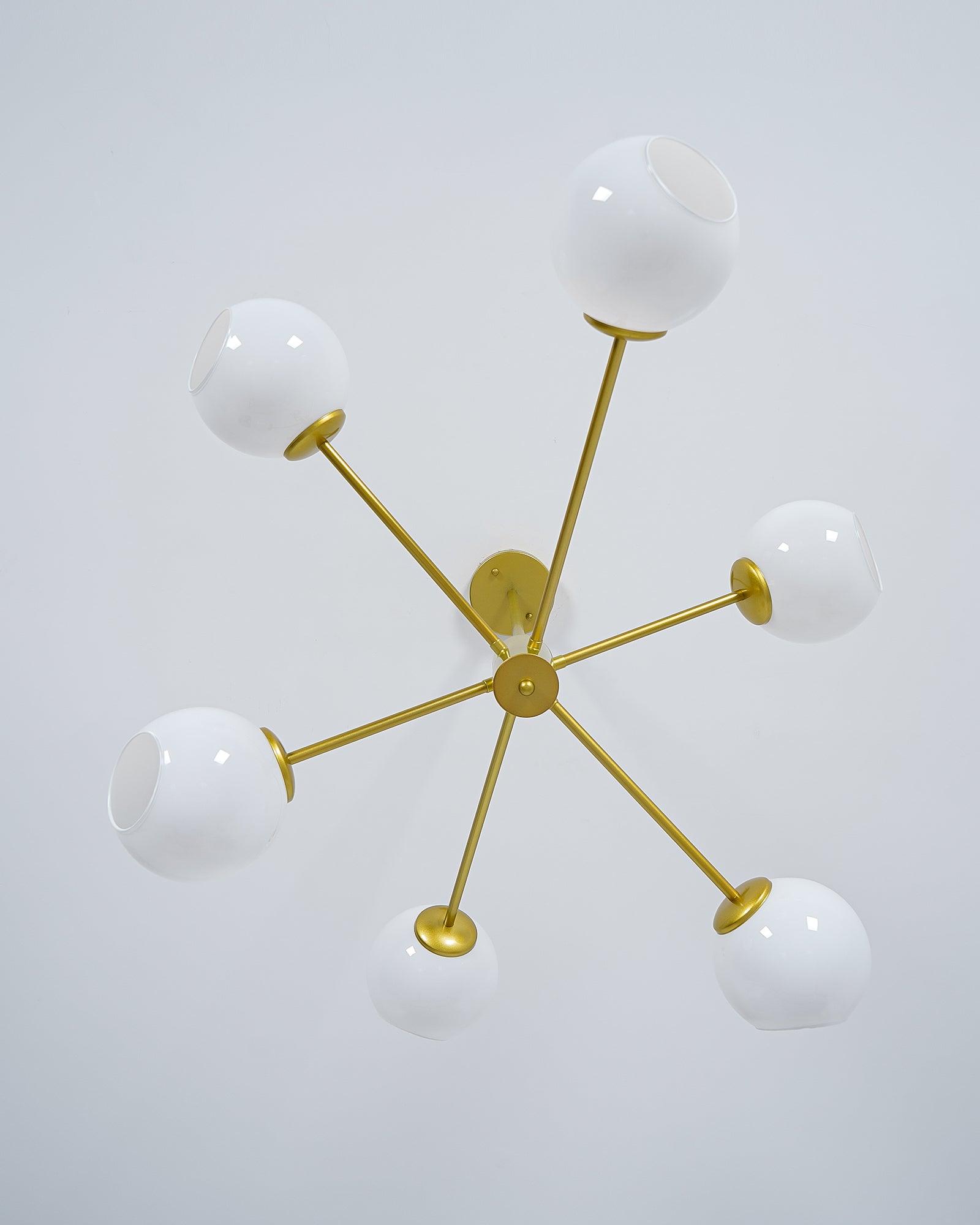 Solara Kronleuchter Gestaffelt Glas 6-Licht-Letslighting