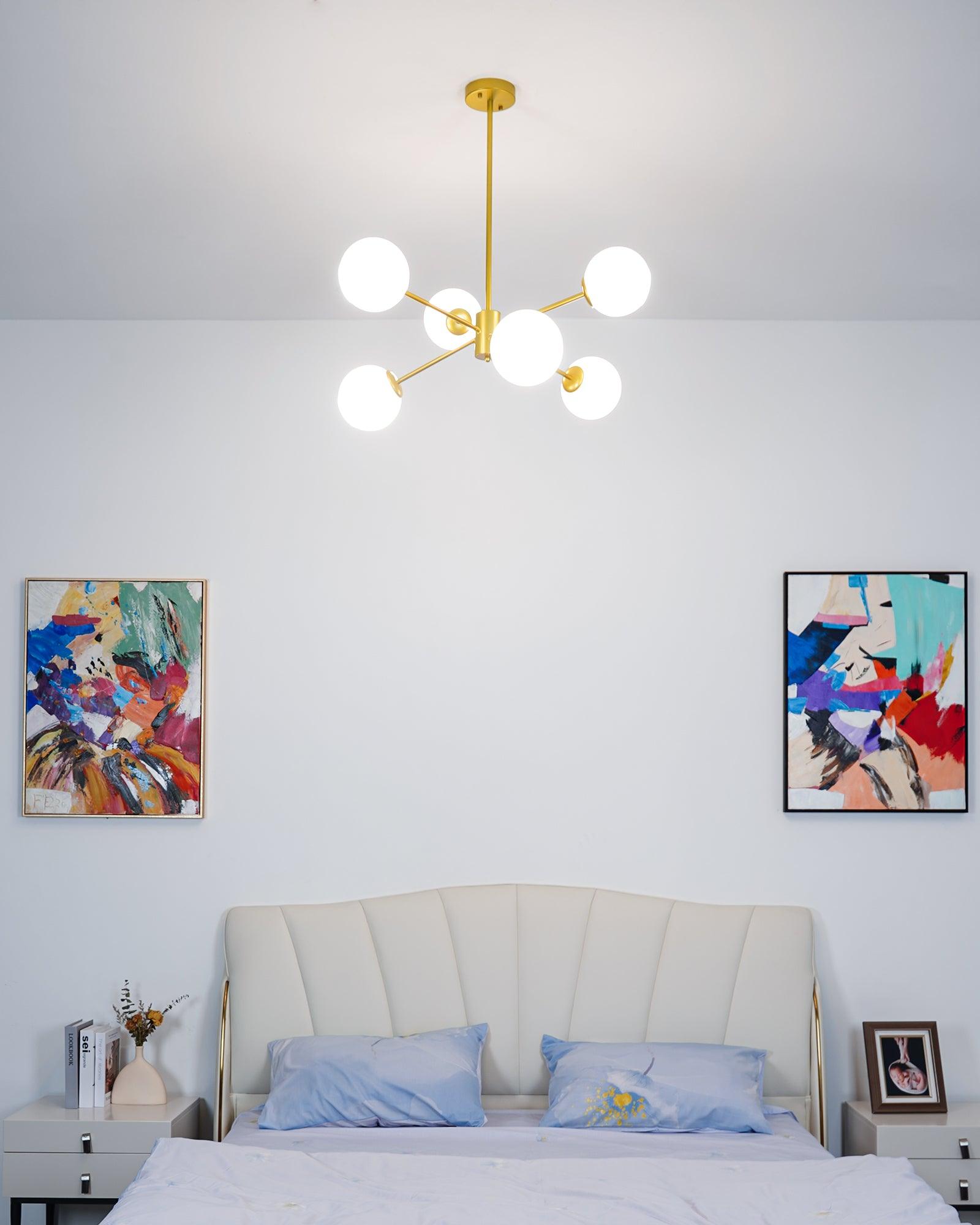 Solara Kronleuchter Gestaffelt Glas 6-Licht-Letslighting