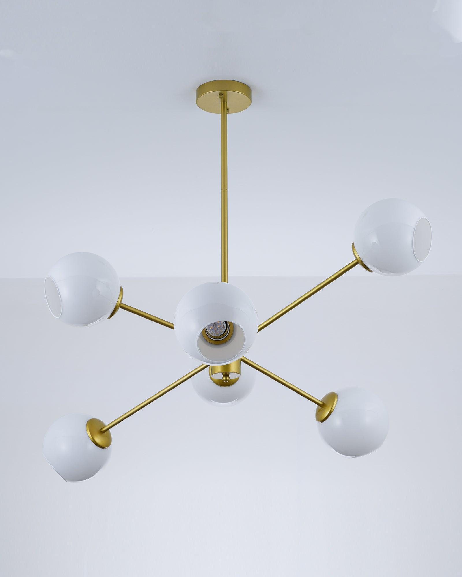 Solara Kronleuchter Gestaffelt Glas 6-Licht-Letslighting